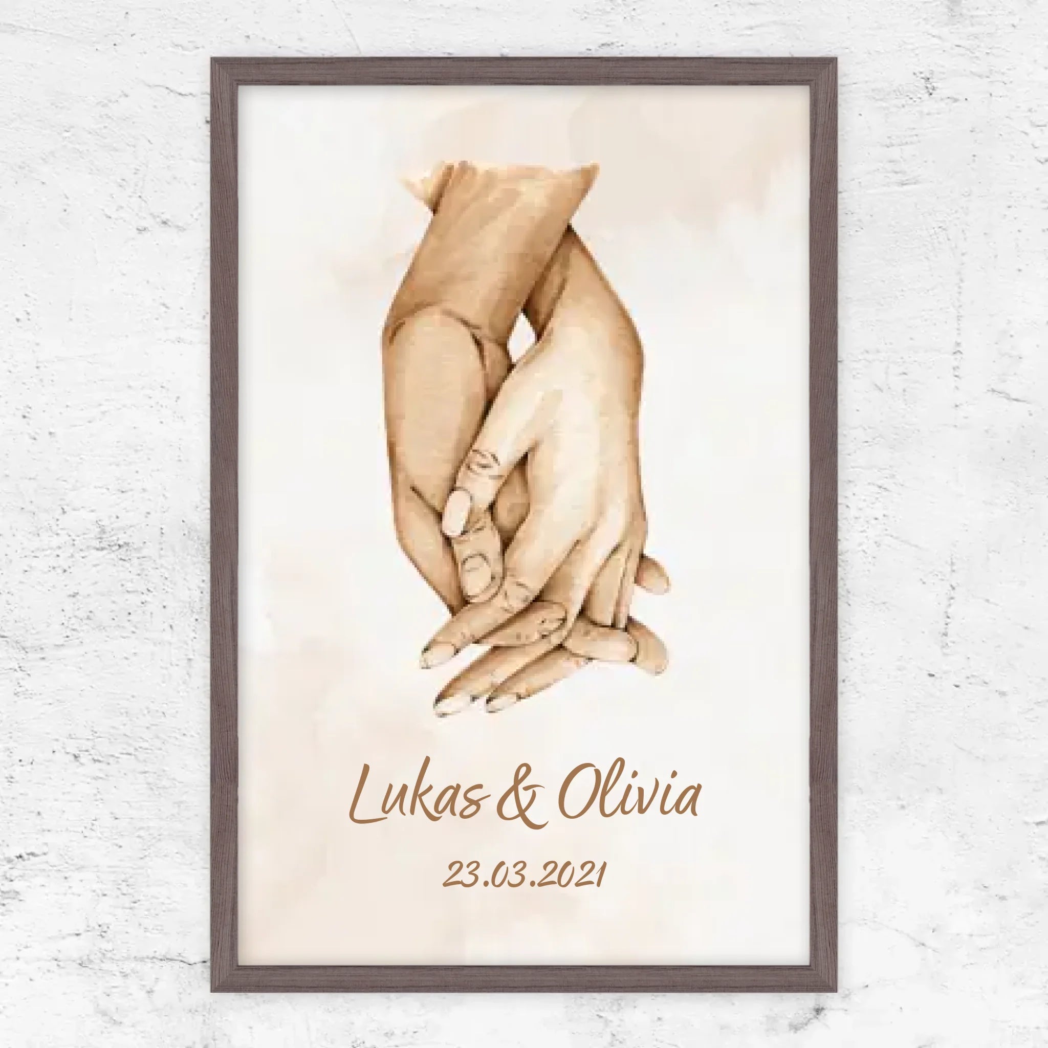 Personalisiertes Poster "Hand in Hand"