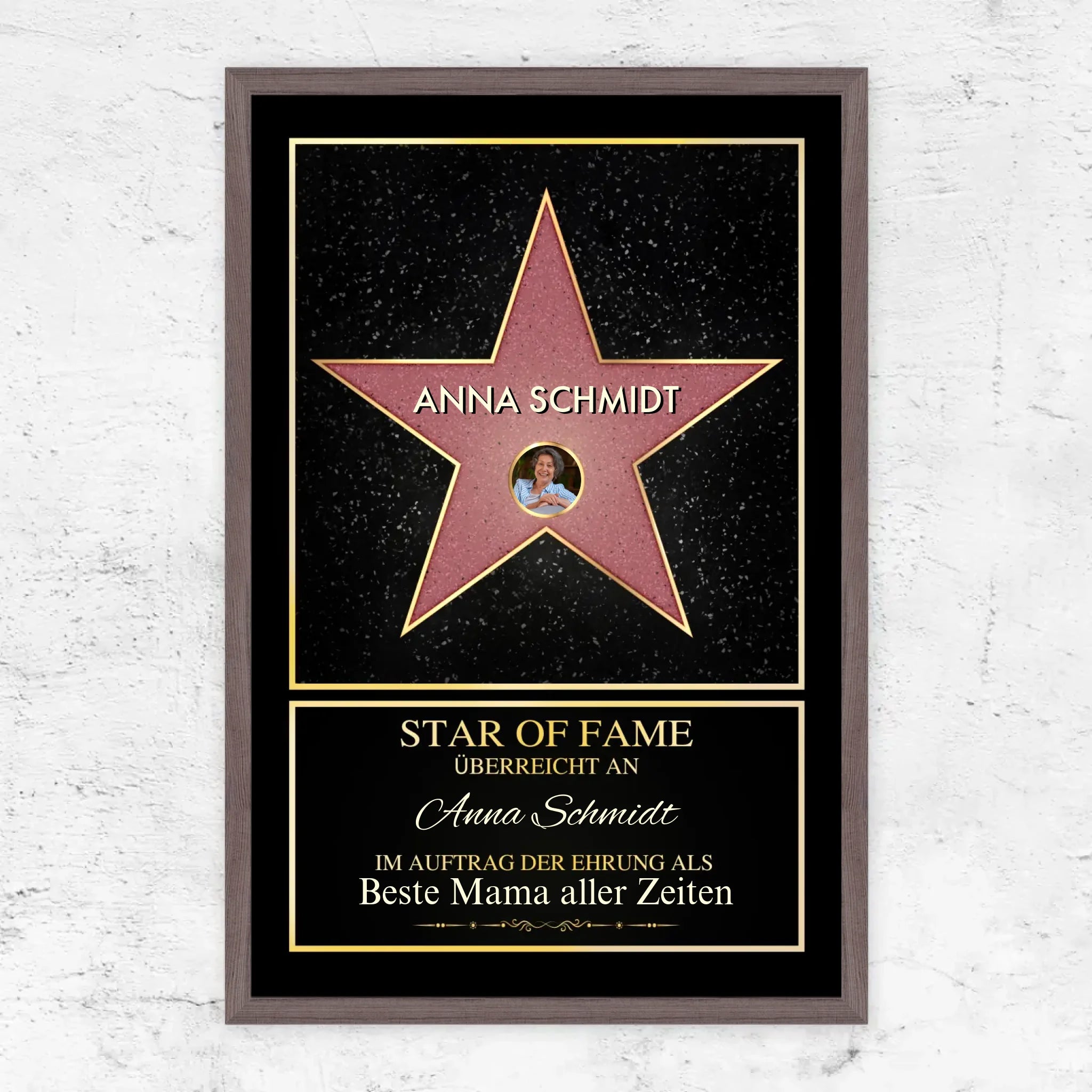 Personalisiertes Poster "Star of Fame - mit eigenem Foto"