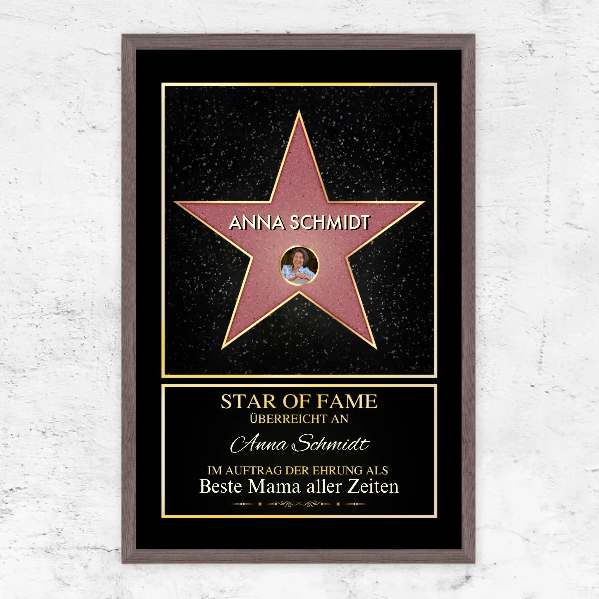 Personalisiertes Poster "Star of Fame - mit eigenem Foto"