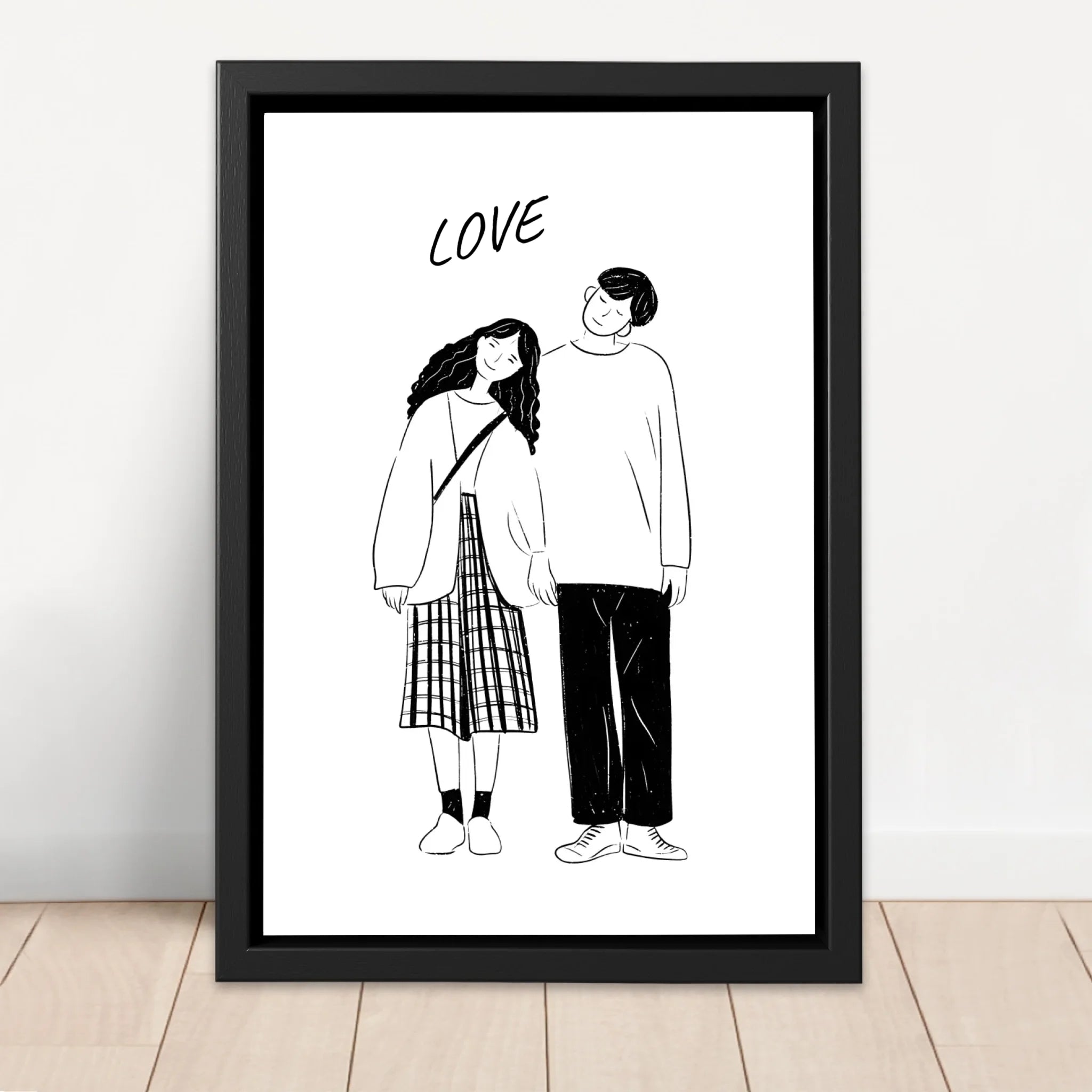 Personalisierte Leinwand – Foto in Linienzeichnung