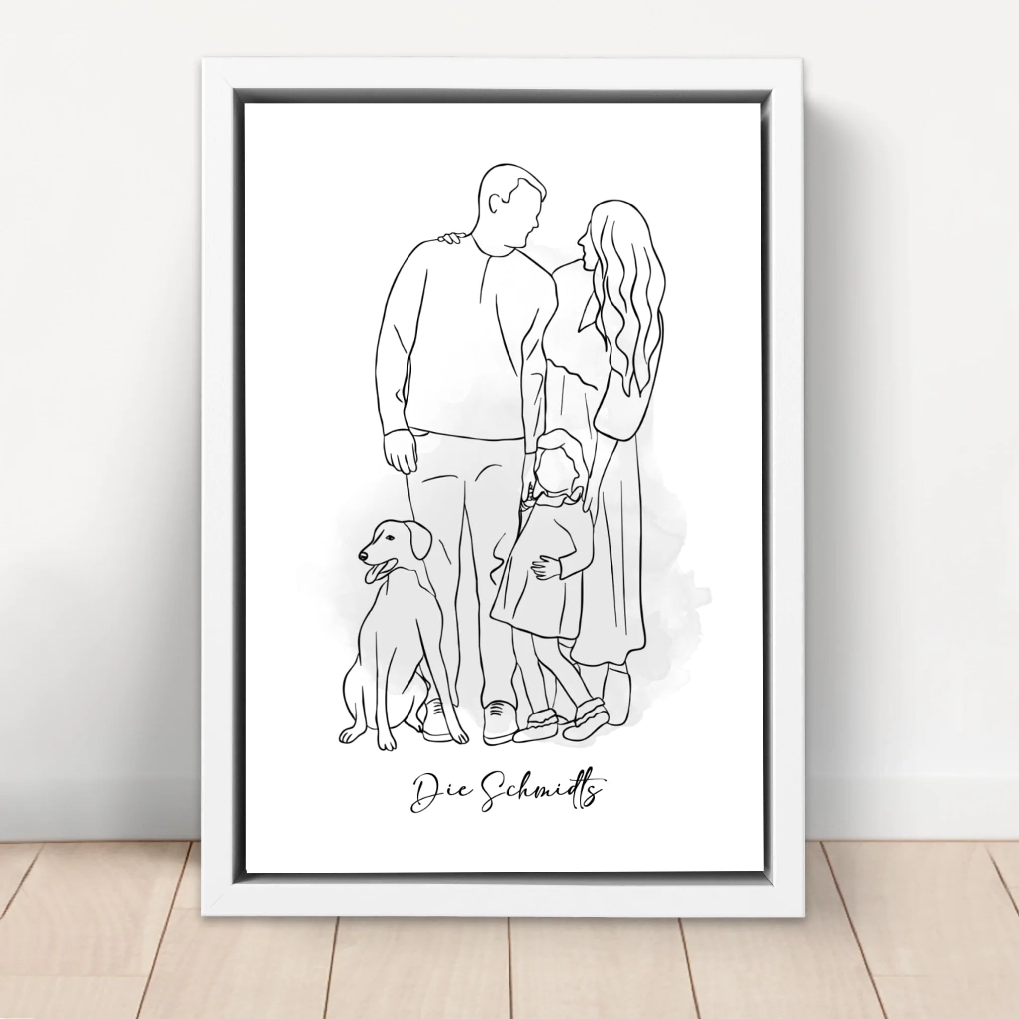 Personalisierte Leinwand – Einzeilige Zeichnung