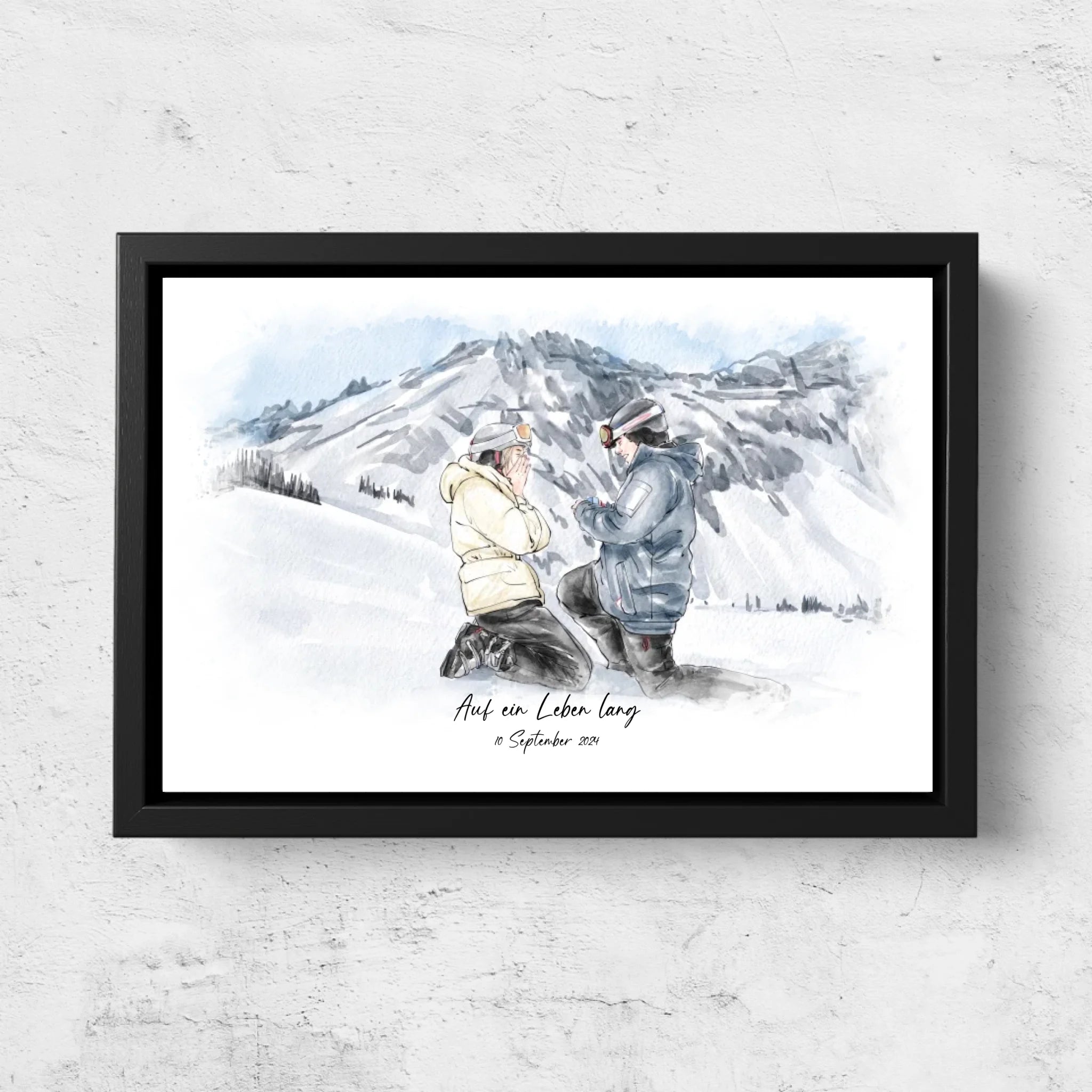 Personalisierte Leinwand – Aquarell-Porträt aus Foto