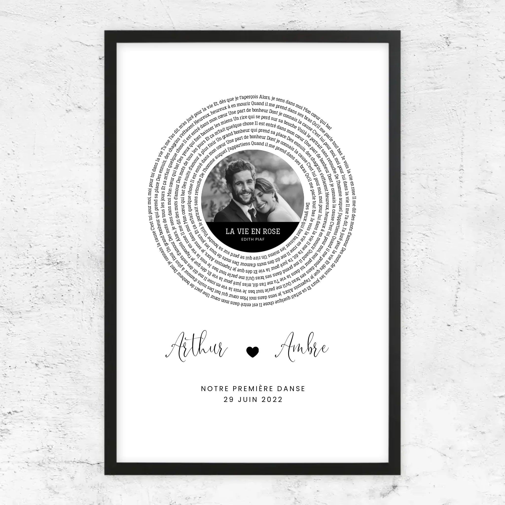 Personalisiertes Poster – Individueller Songtext-Print