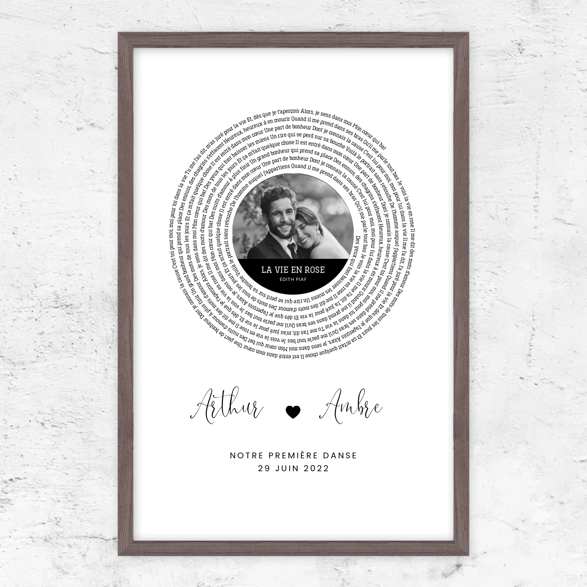 Personalisiertes Poster – Individueller Songtext-Print