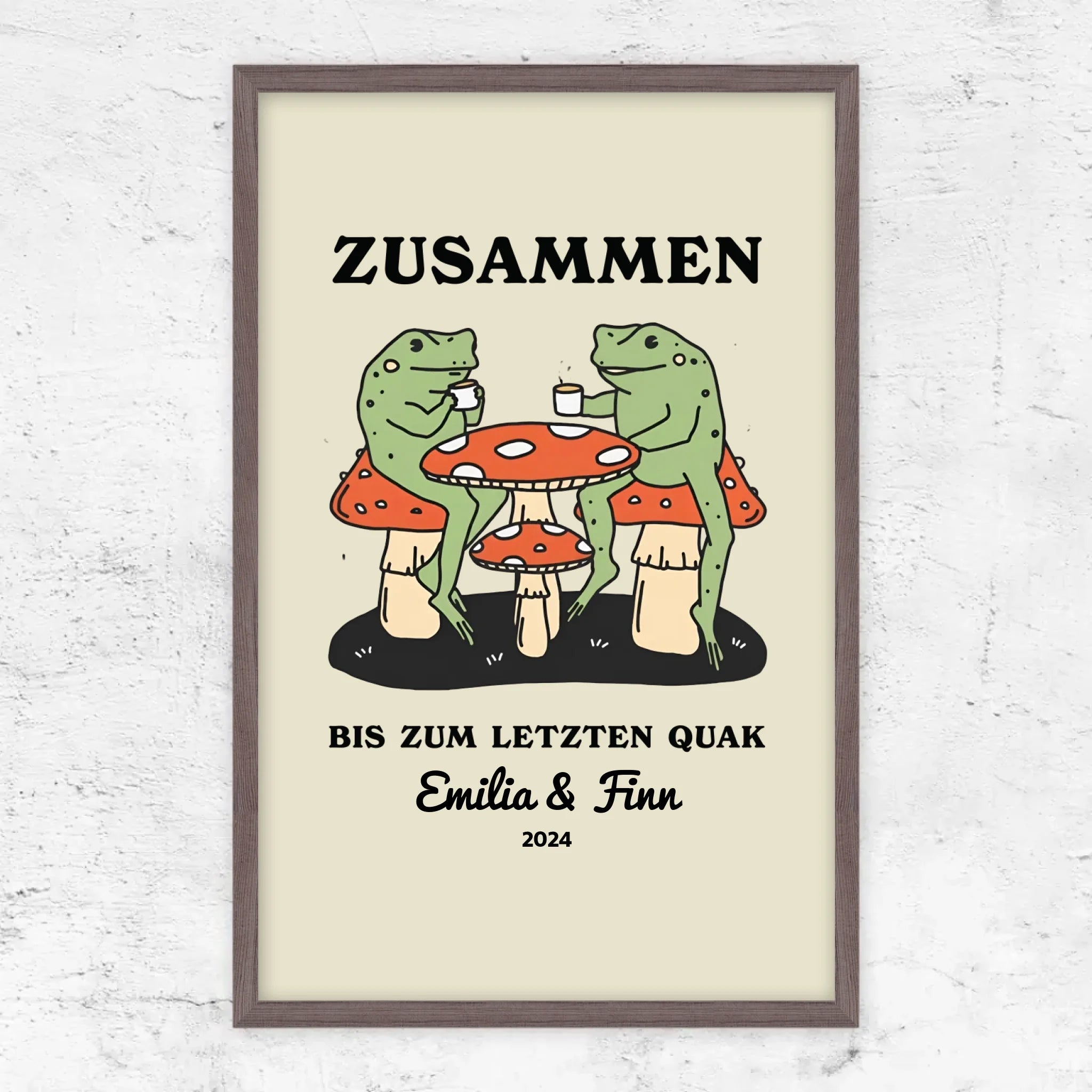 Personalisiertes Poster – Zusammen, bis wir den Löffel abgeben