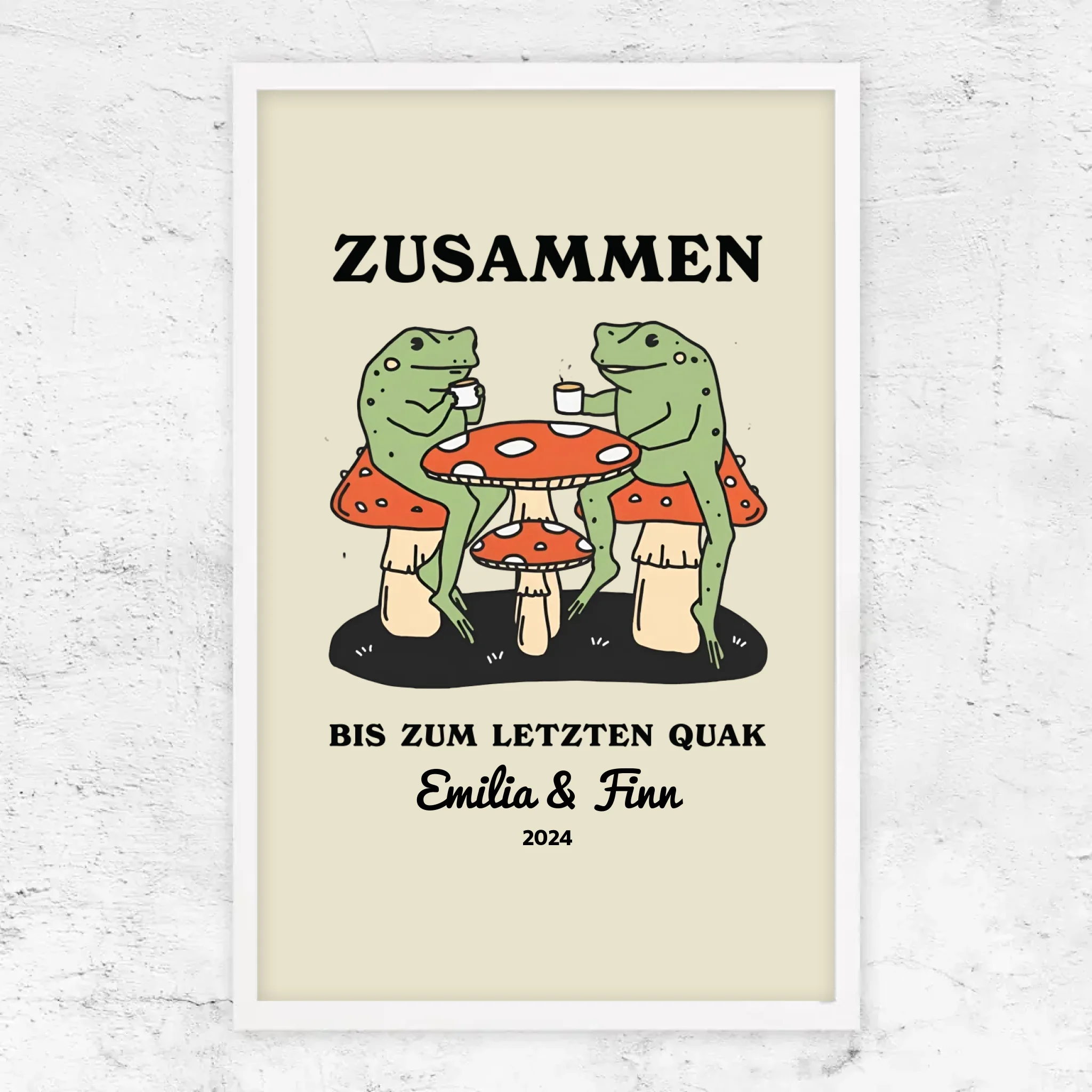 Personalisiertes Poster – Zusammen, bis wir den Löffel abgeben