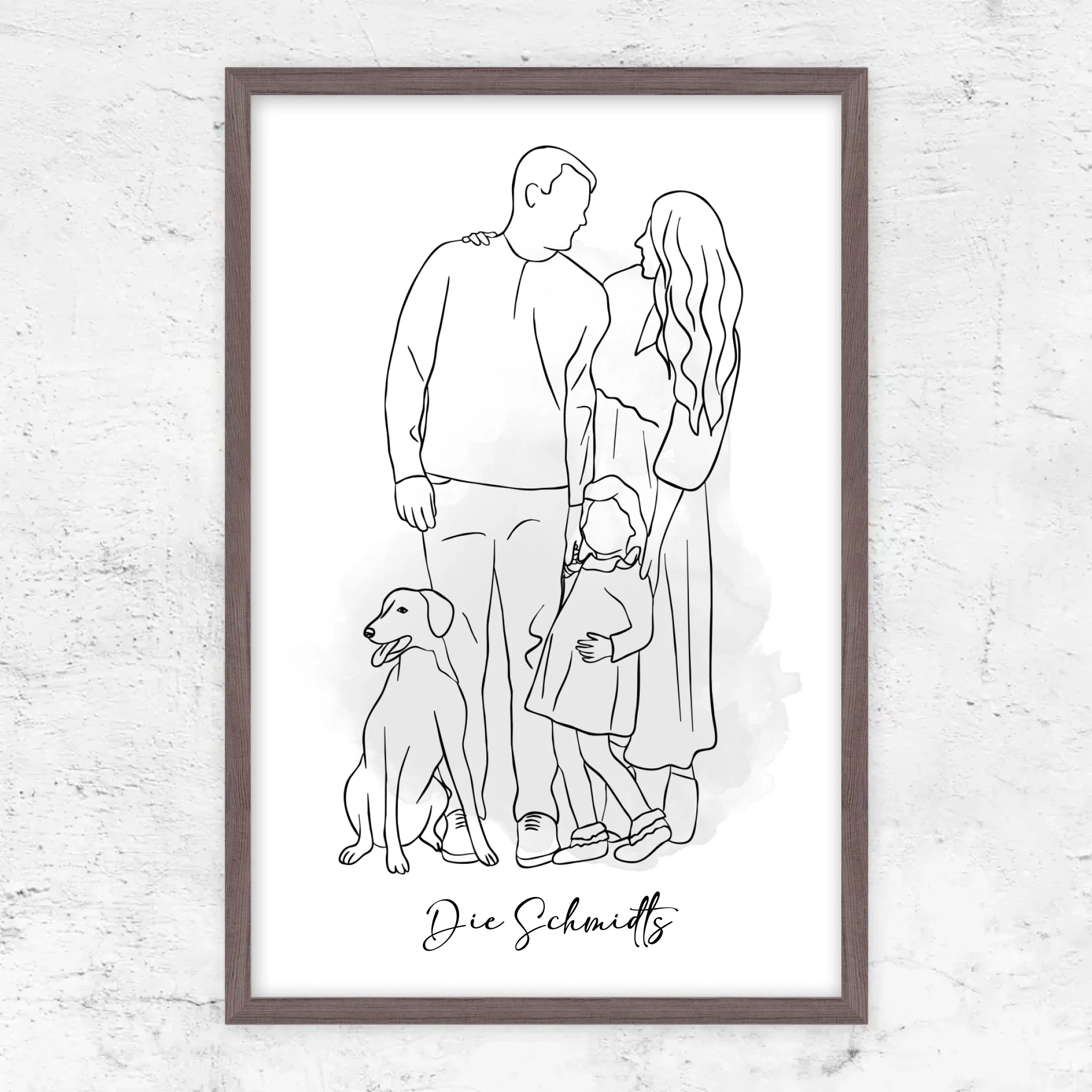 Personalisiertes Poster – Einzeilige Zeichnung