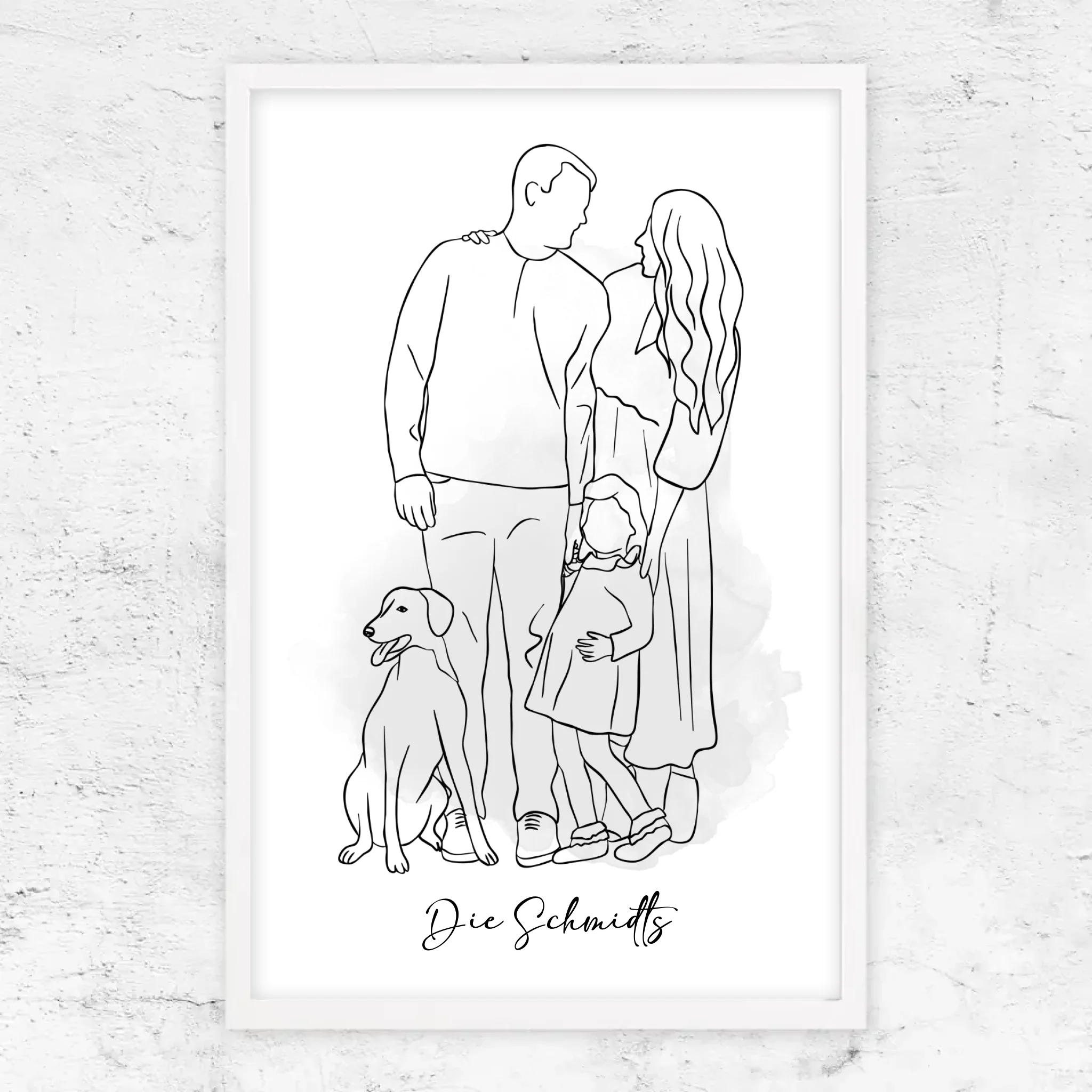 Personalisiertes Poster – Einzeilige Zeichnung