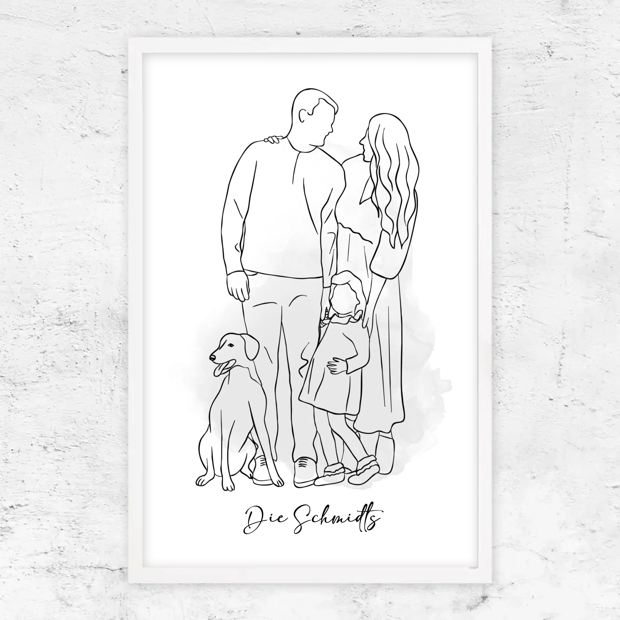 Personalisiertes Poster – Einzeilige Zeichnung