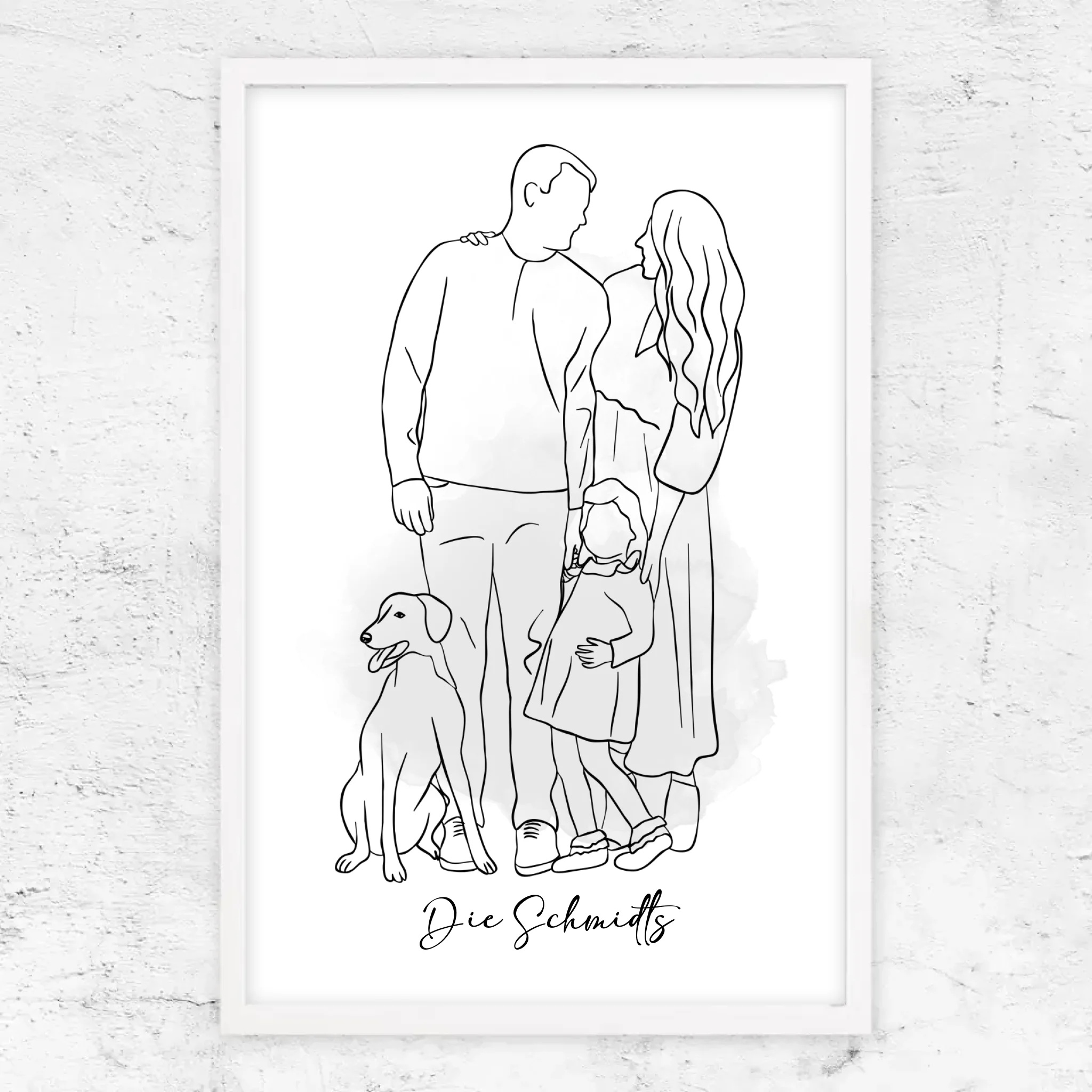 Personalisiertes Poster – Einzeilige Zeichnung