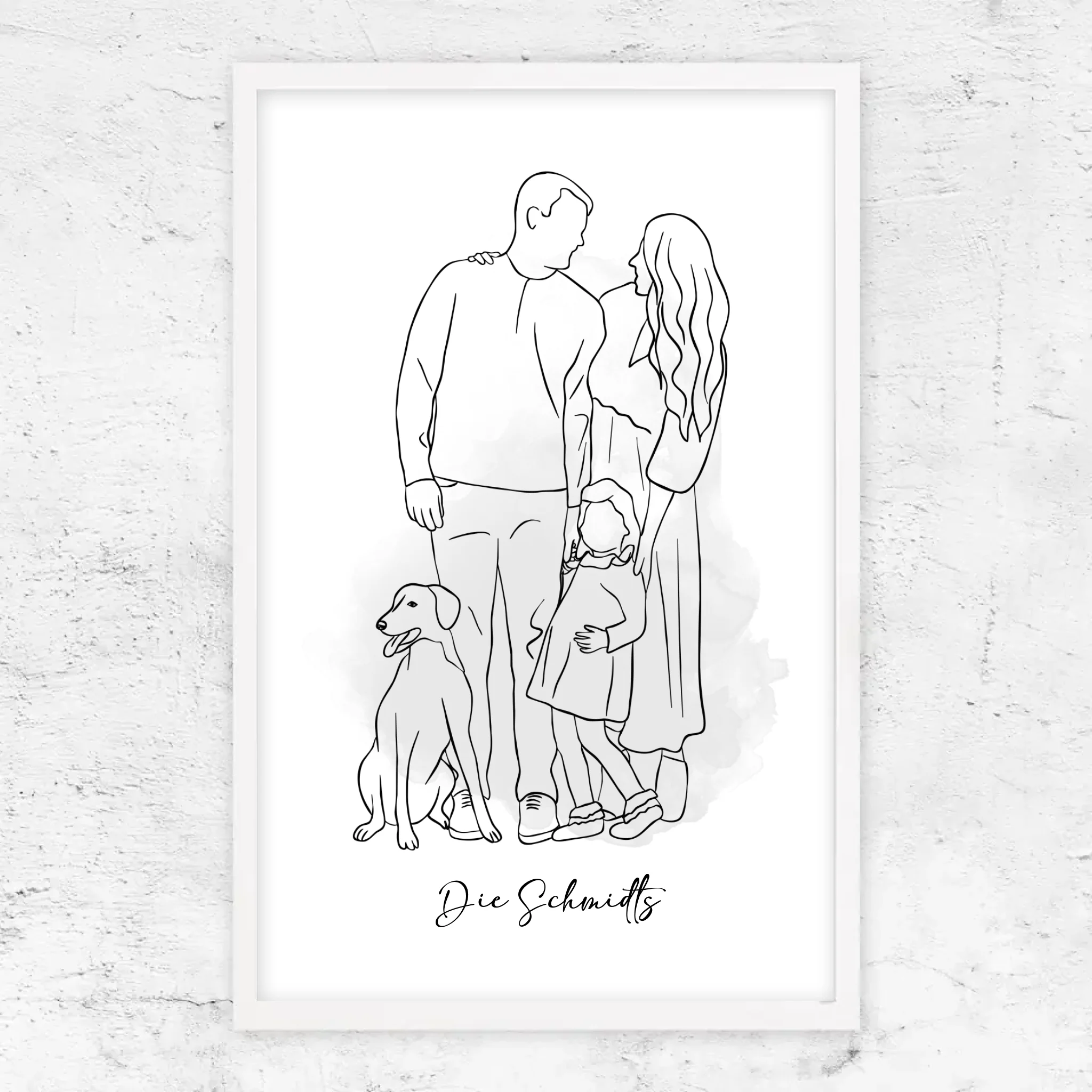 Personalisiertes Poster – Einzeilige Zeichnung