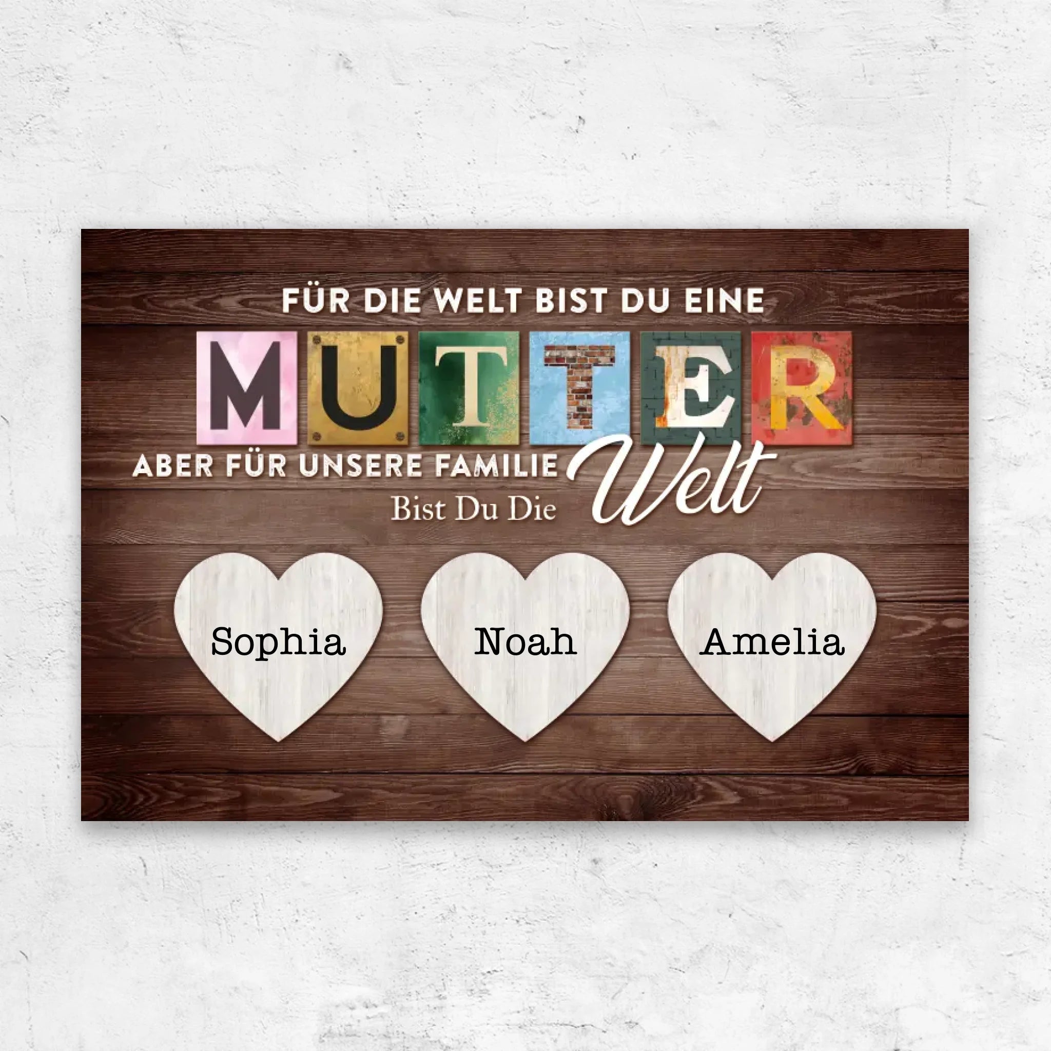 Personalisierte Leinwand - Mamas Bedeutung für die Familie