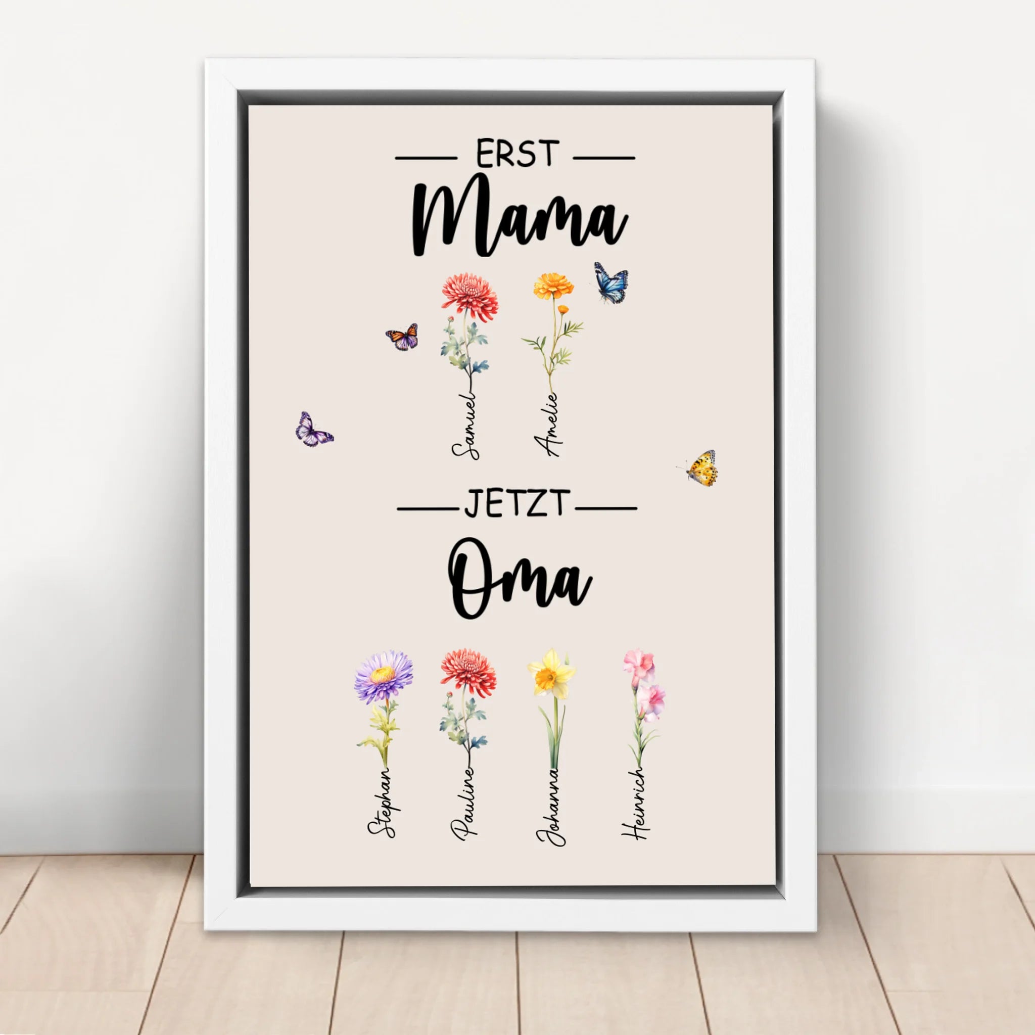 Personalisierte Leinwand "Erst Mama, jetzt Oma"