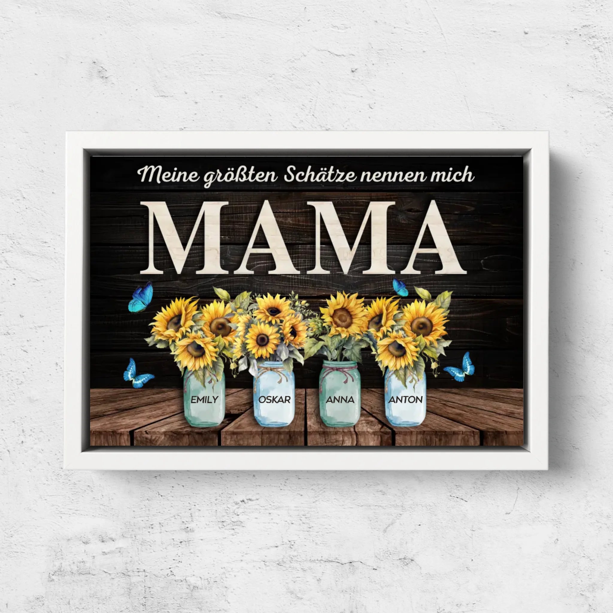 Personalisierte Leinwand "Meine größten Schätze nennen mich Mama"