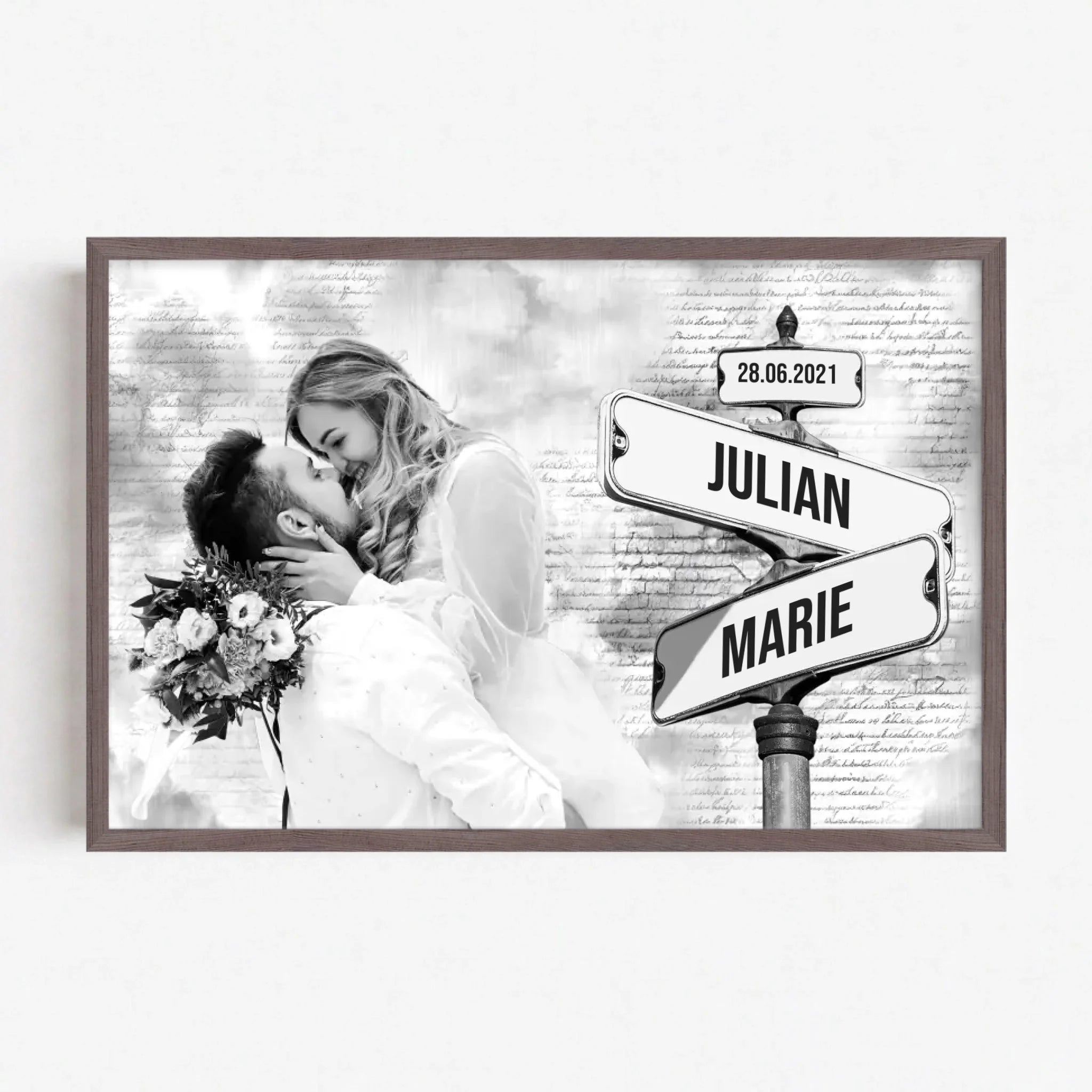Live Mockup - Frame Poster - Wood - 75x50