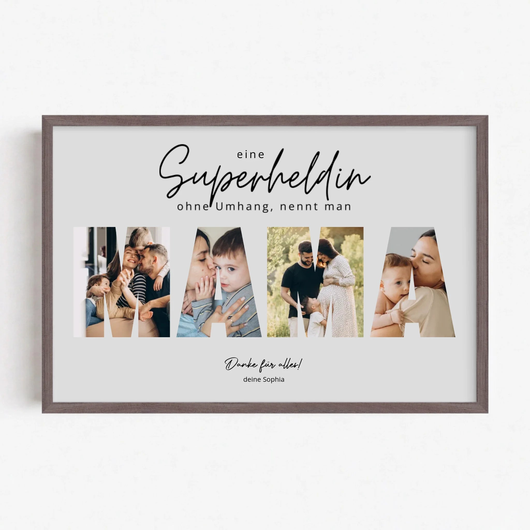 Live Mockup - Frame Poster - Wood - 75x50