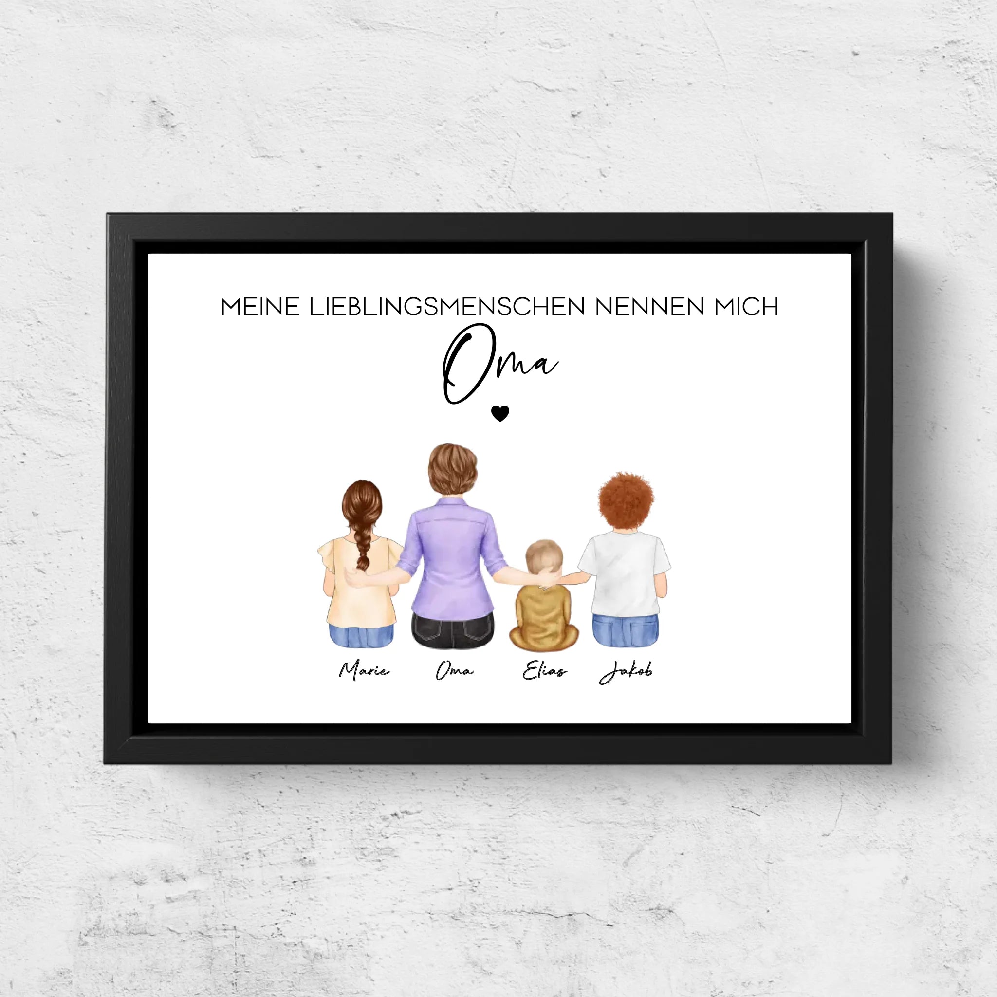 Personalisierte Leinwand – Meine Lieblingsmenschen nennen mich Oma