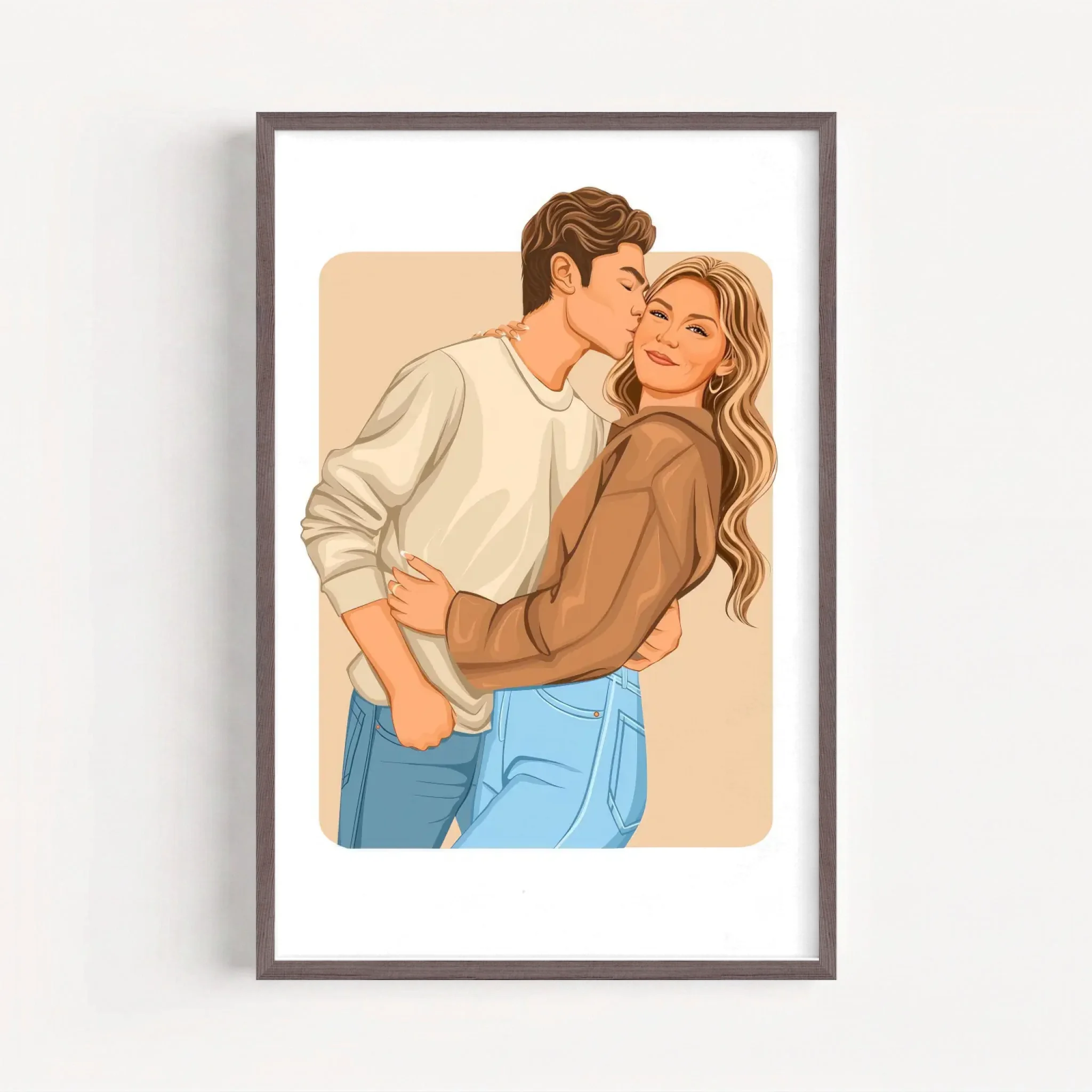Live Mockup - Frame Poster - Wood - 60x90