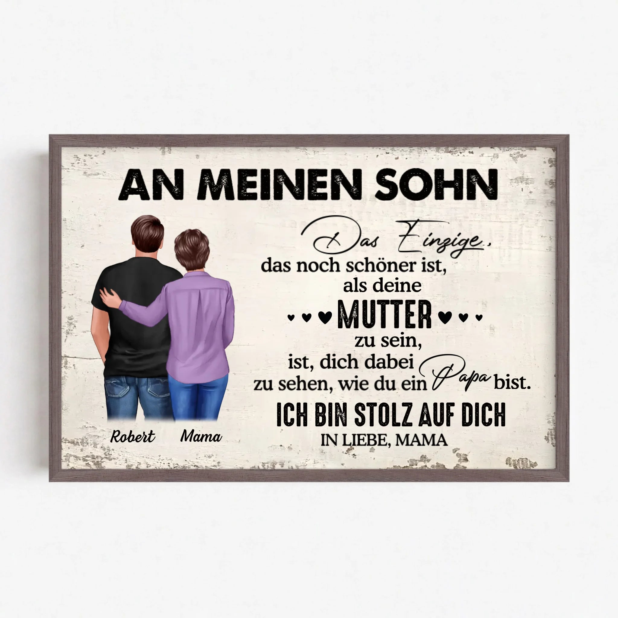 Live Mockup - Frame Poster - Wood - 75x50