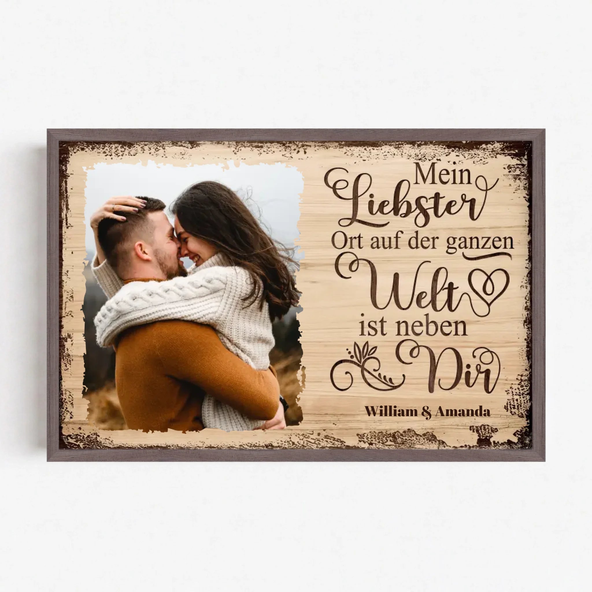Live Mockup - Frame Poster - Wood - 75x50