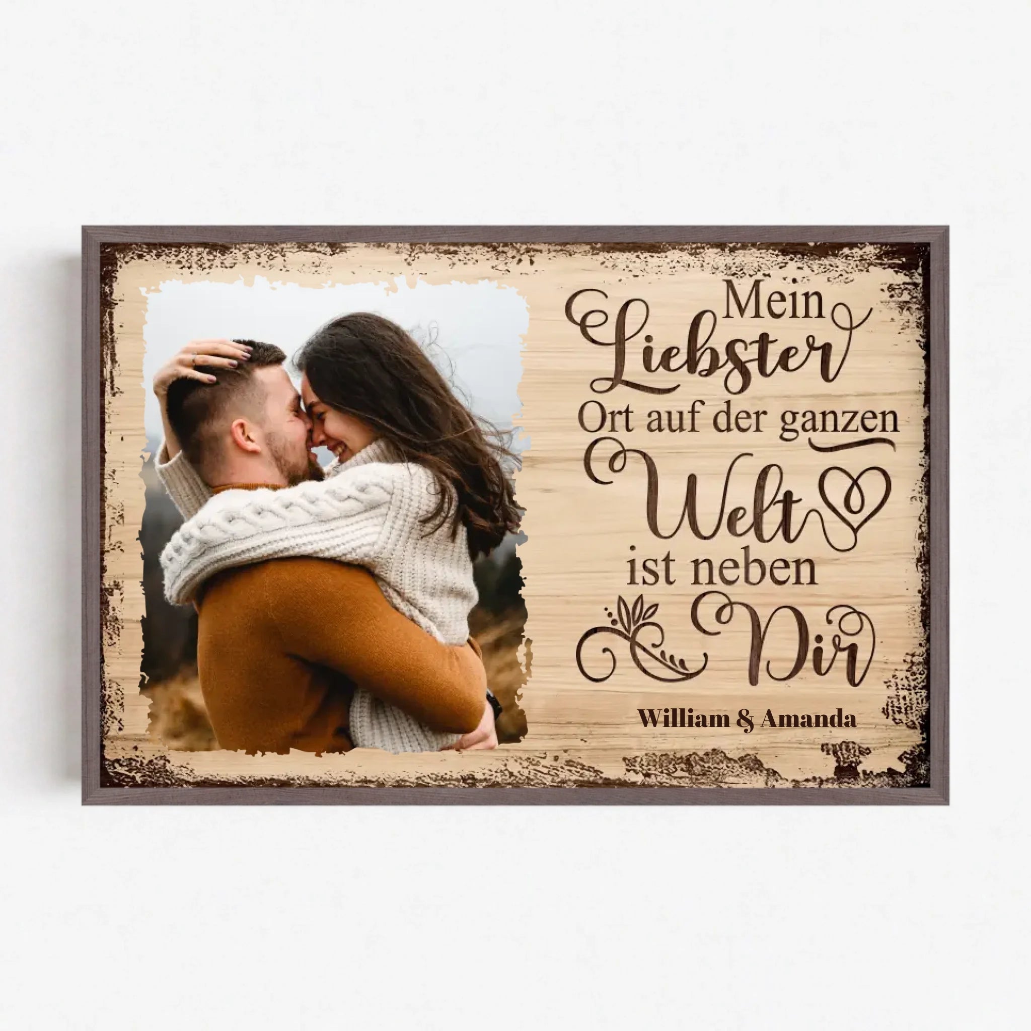 Live Mockup - Frame Poster - Wood - 90x60