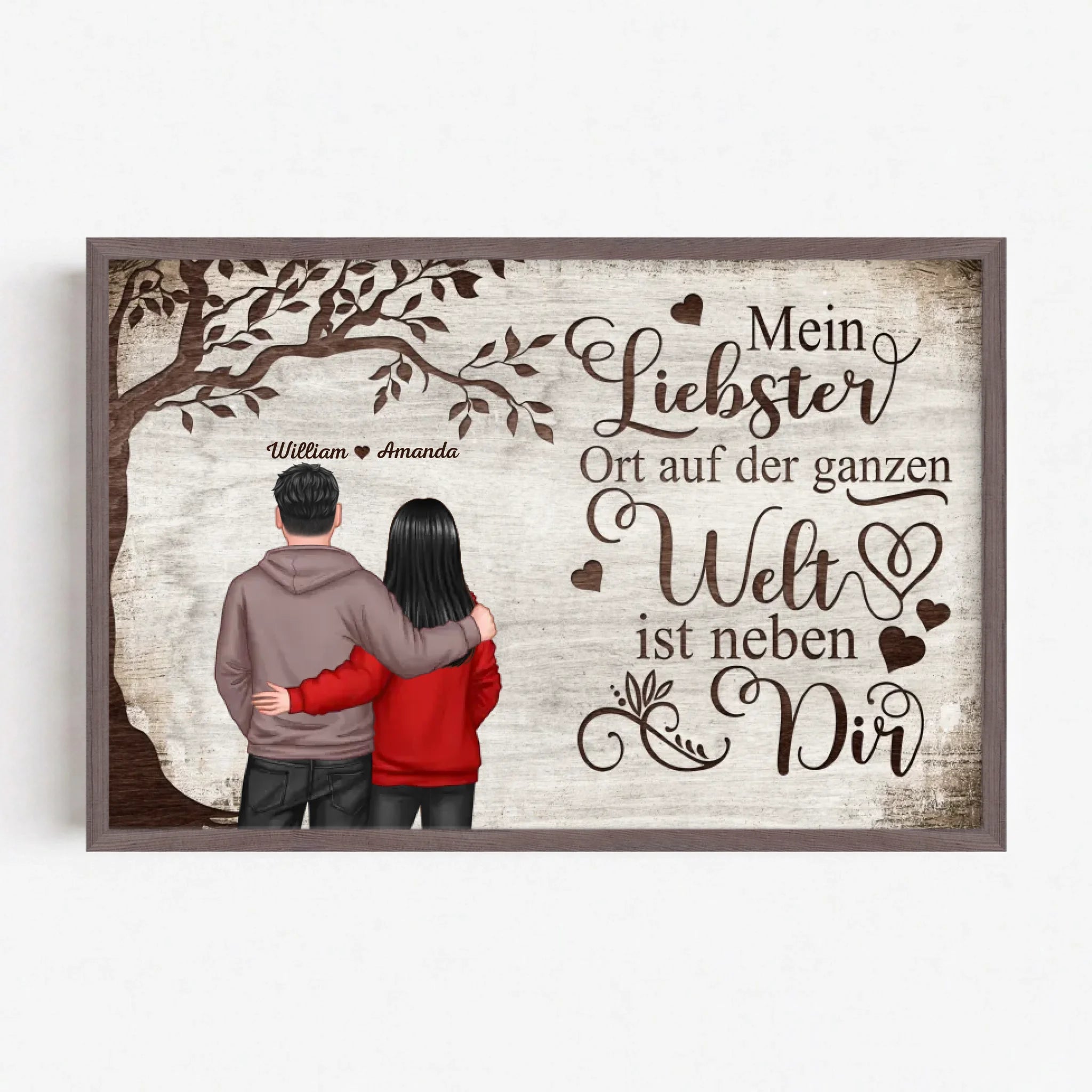 Live Mockup - Frame Poster - Wood - 75x50