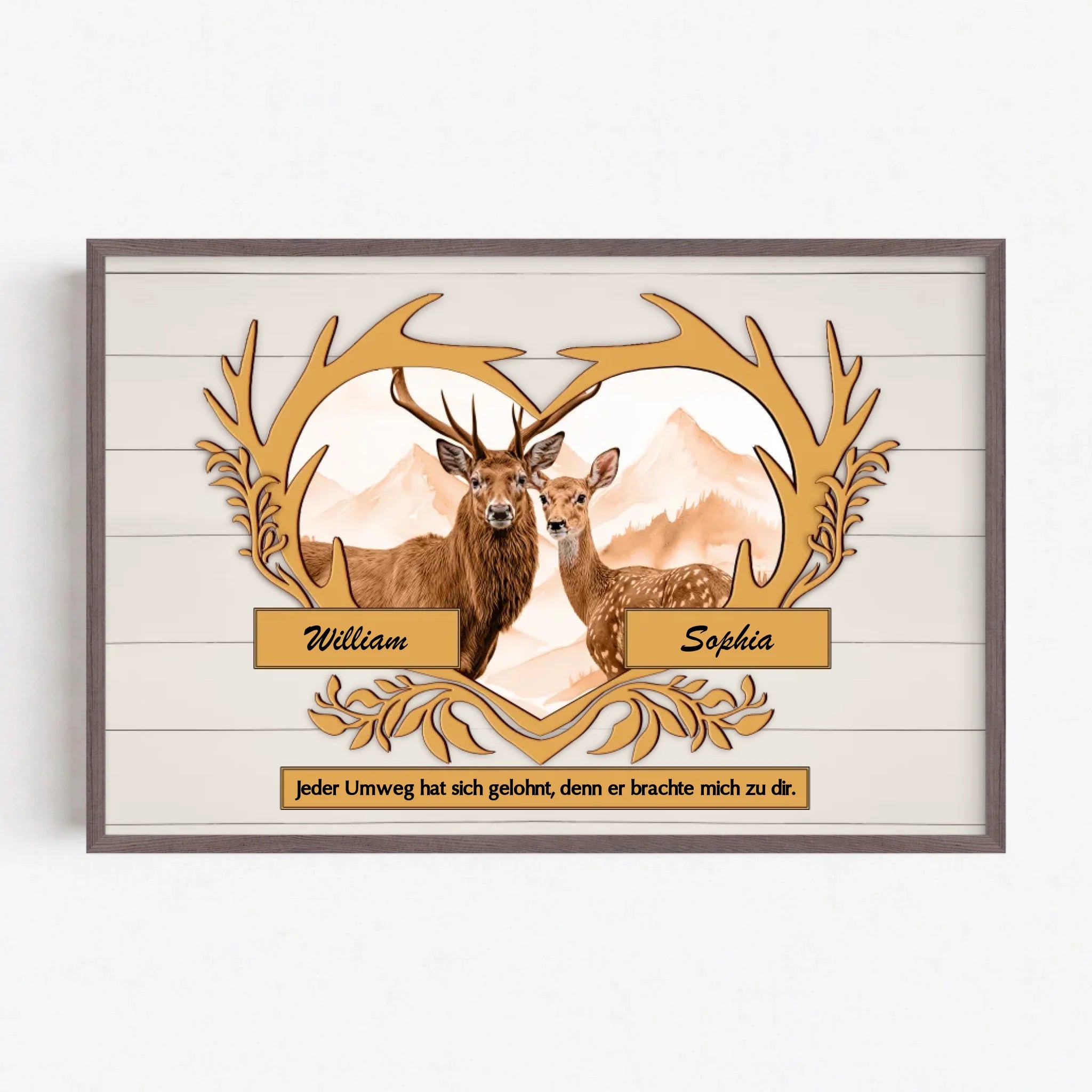 Live Mockup - Frame Poster - Wood - 90x60