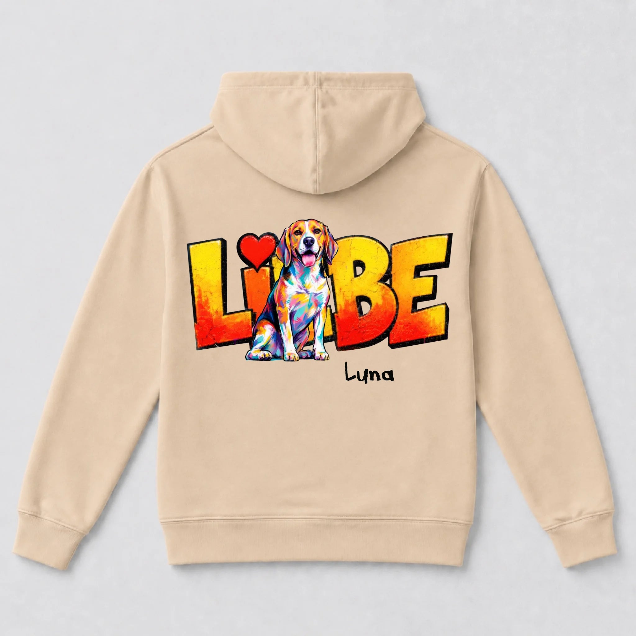 Back hoodie sand