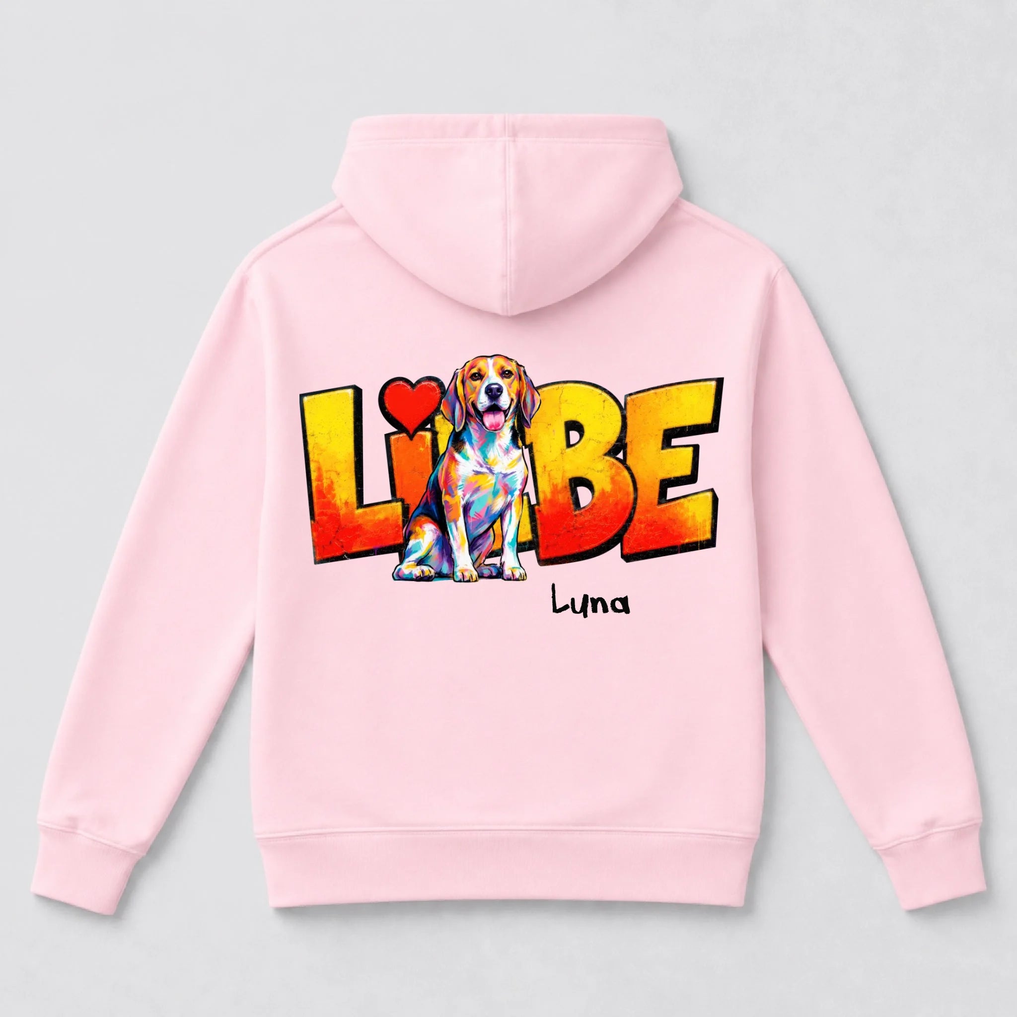 Back hoodie light pink