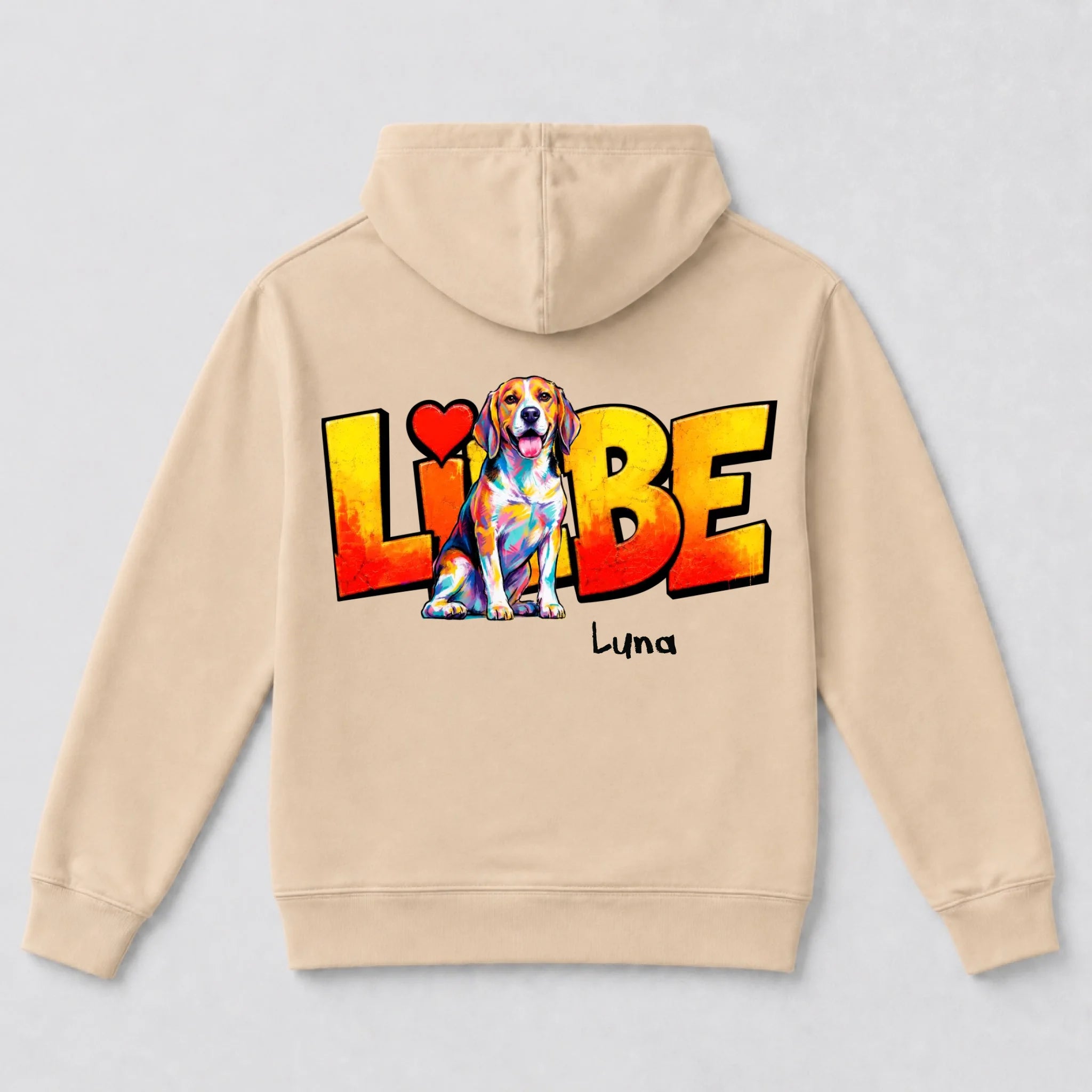 Back hoodie sand