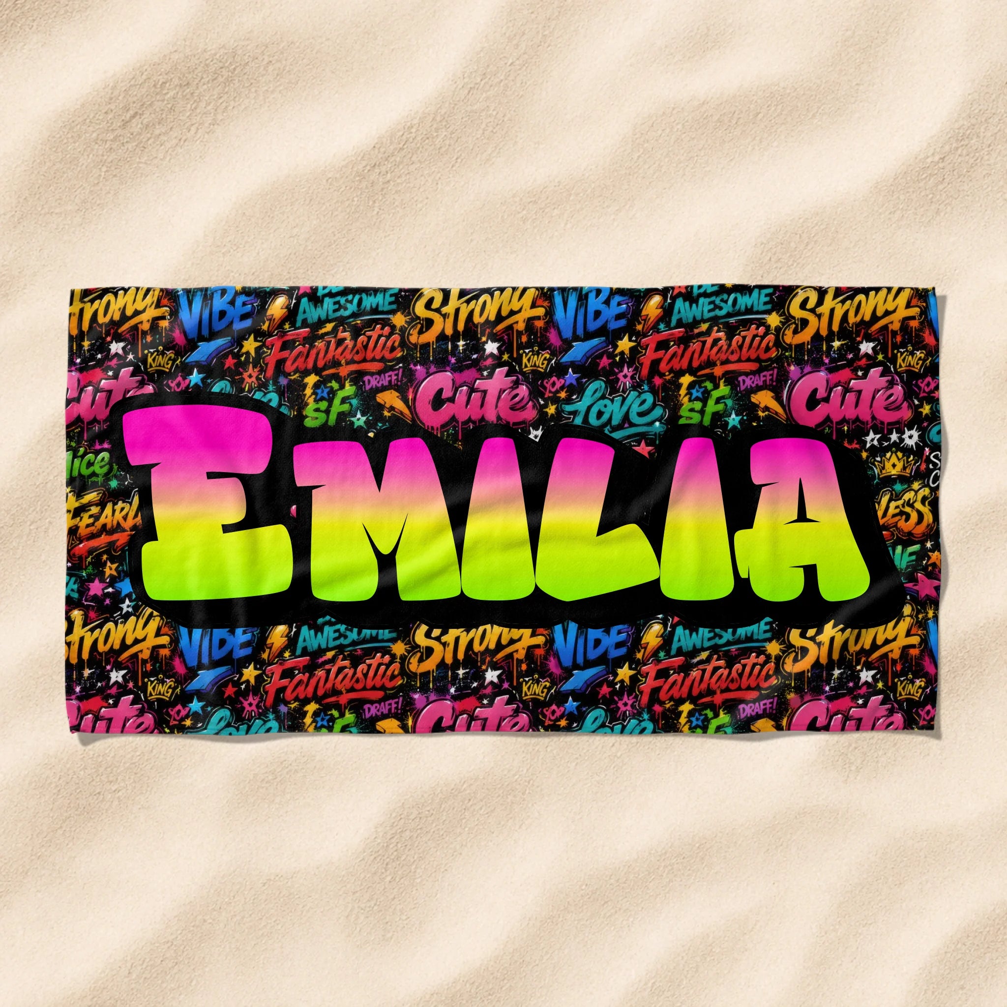 Mockup beach towel - Horizontal - PNG