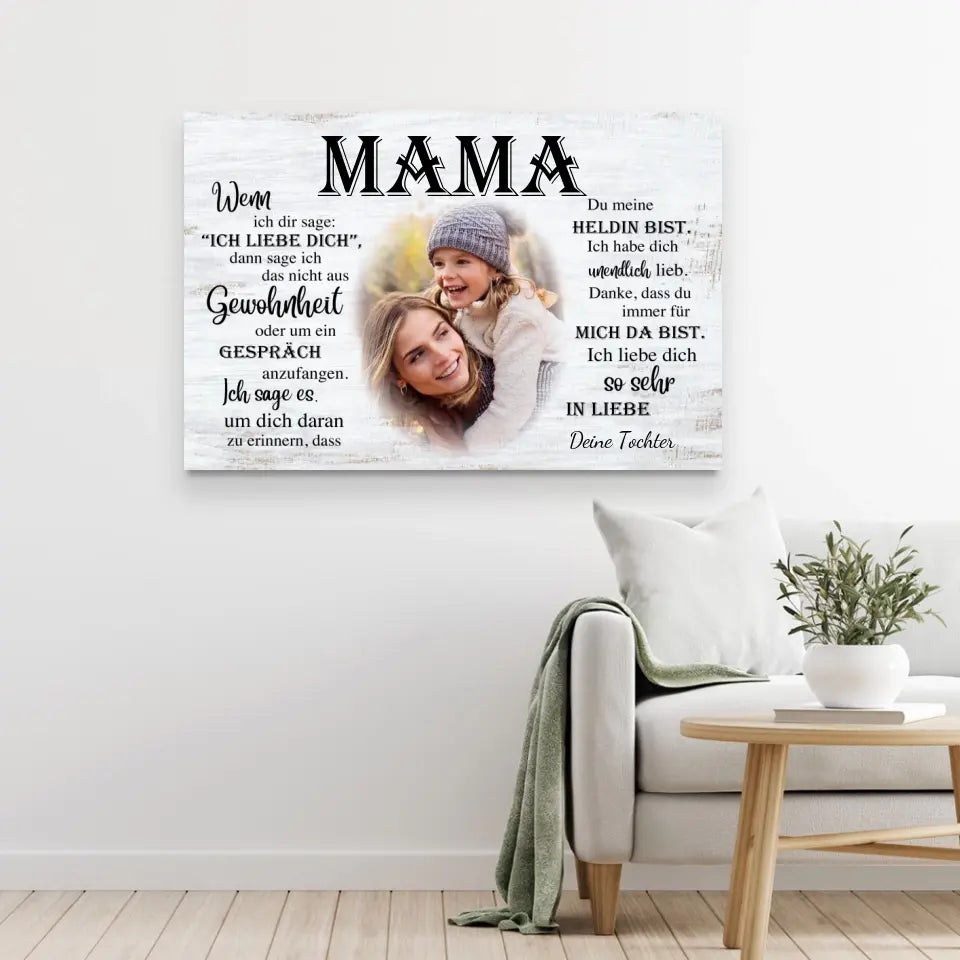 Personalisierte Leinwand "An Mama"