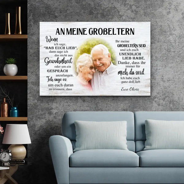 Personalisierte Leinwand "Großeltern"