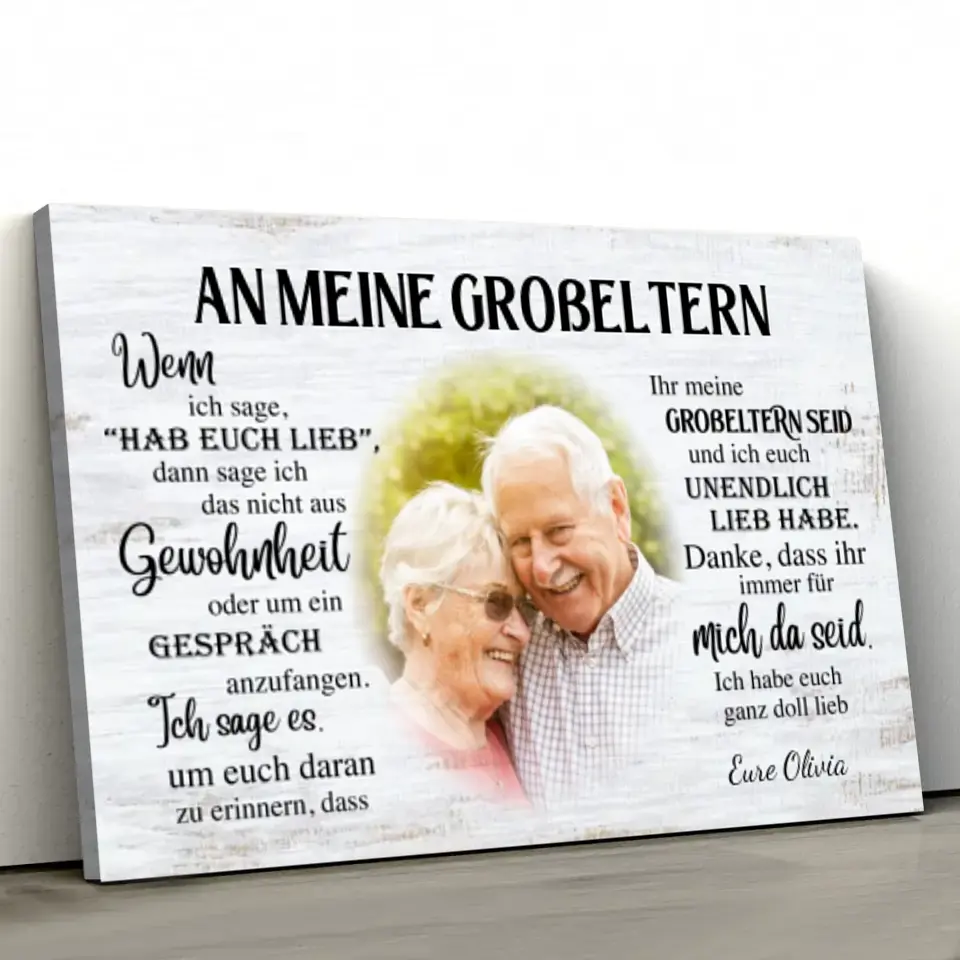 Personalisierte Leinwand "Großeltern"