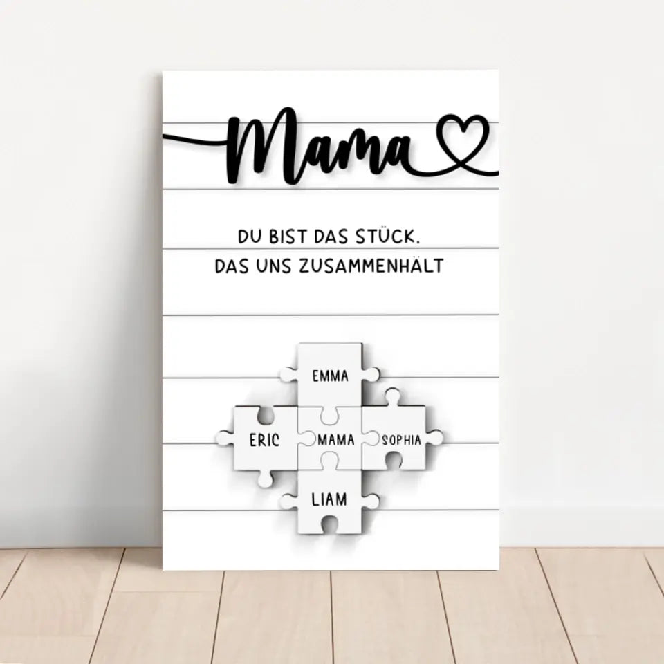 Personalisierte Leinwand "Mama ist unersetzlich"