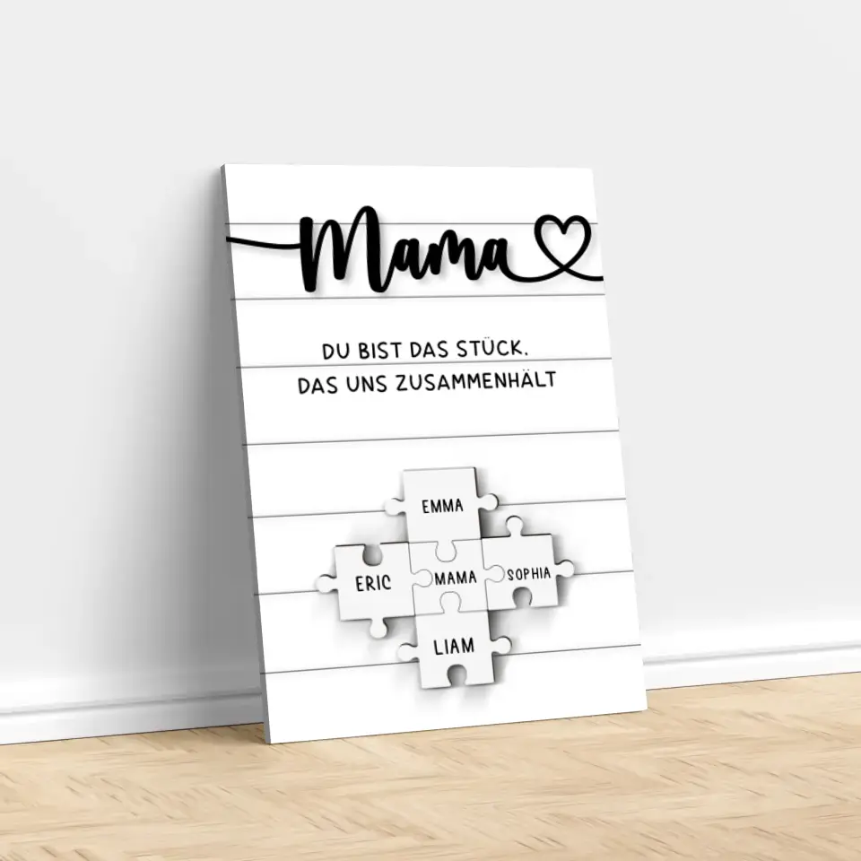 Personalisierte Leinwand "Mama ist unersetzlich"