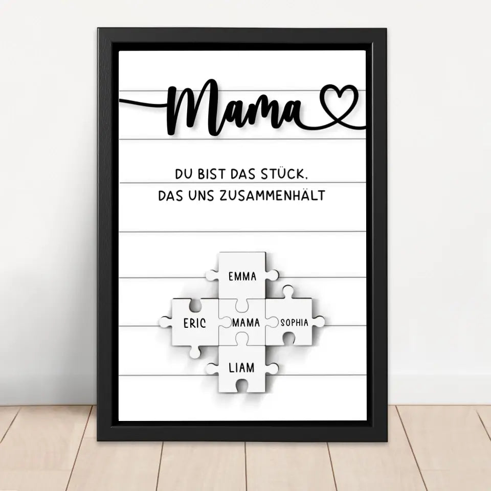 Personalisierte Leinwand "Mama ist unersetzlich"