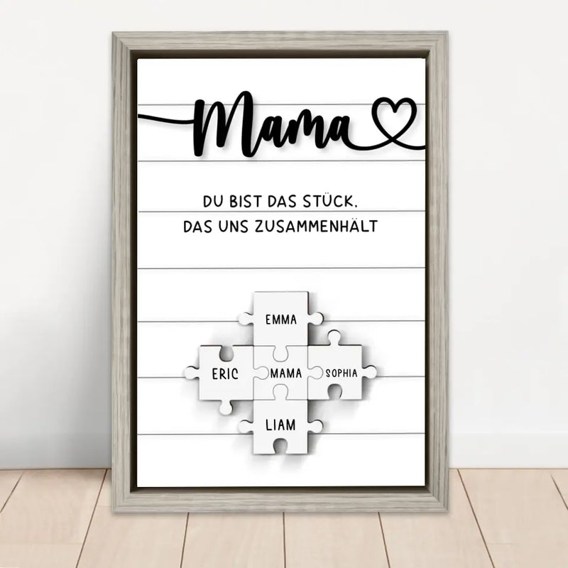 Personalisierte Leinwand "Mama ist unersetzlich"