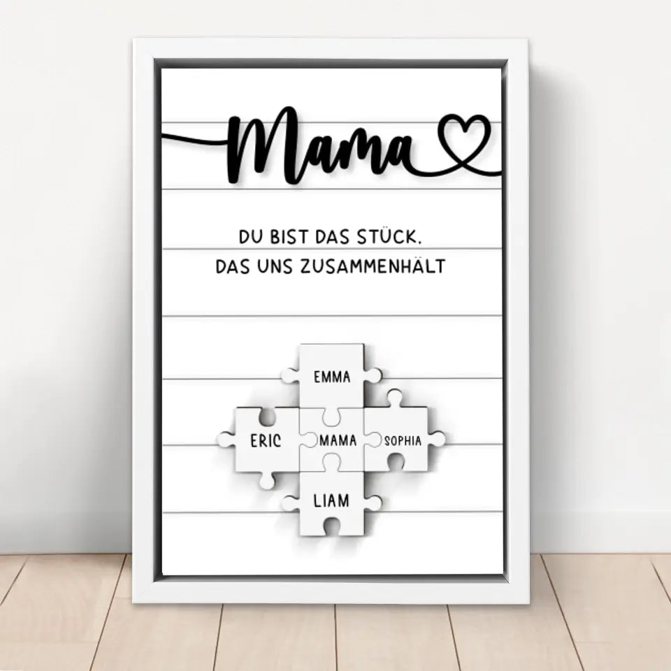 Personalisierte Leinwand "Mama ist unersetzlich"