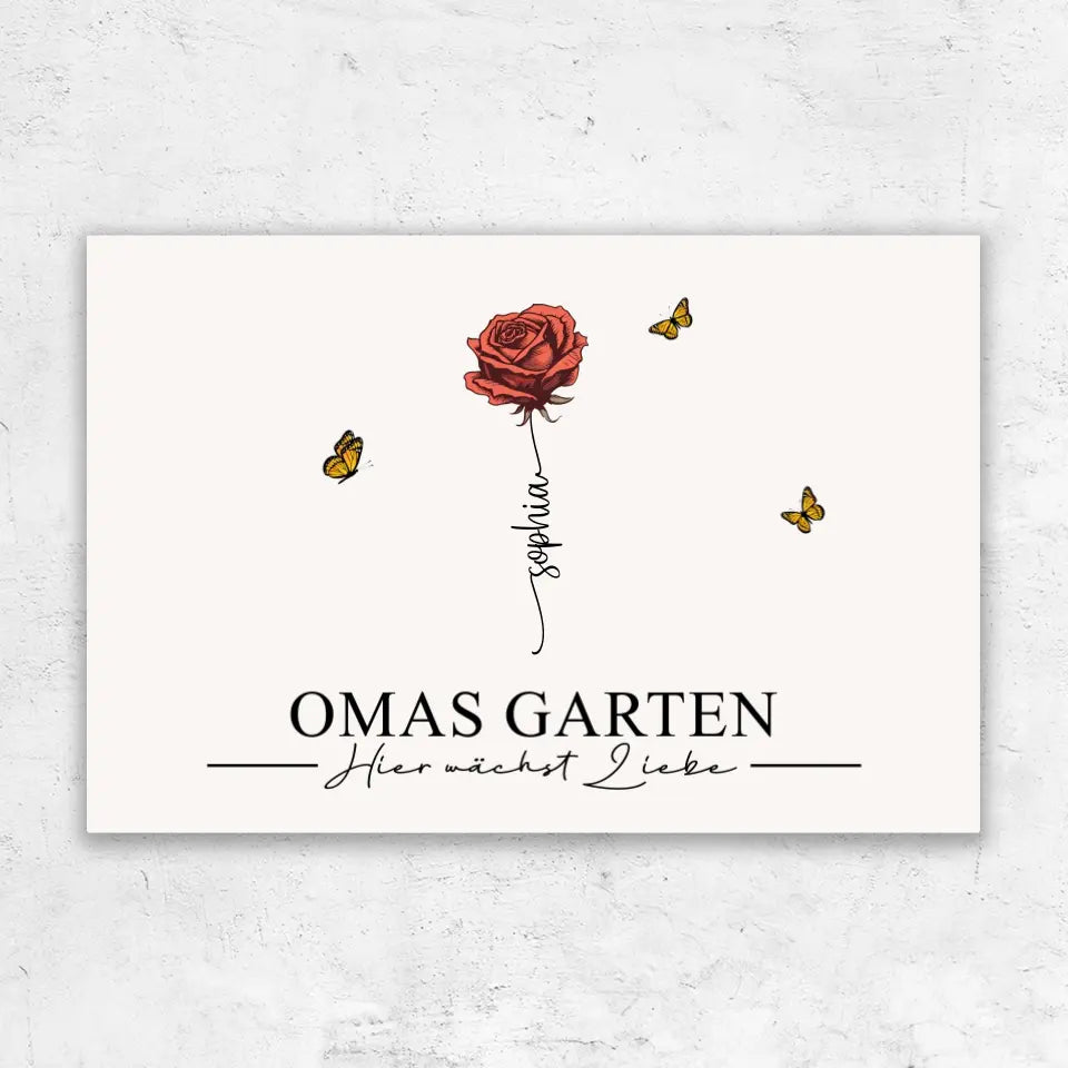 Personalisiertes Poster "Omas Garten"