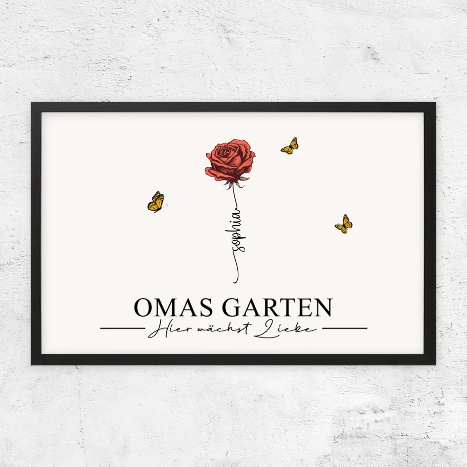 Personalisiertes Poster "Omas Garten"