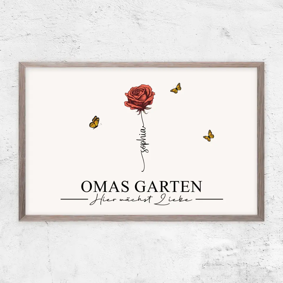 Personalisiertes Poster "Omas Garten"