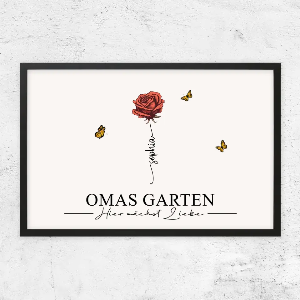 Personalisiertes Poster "Omas Garten"