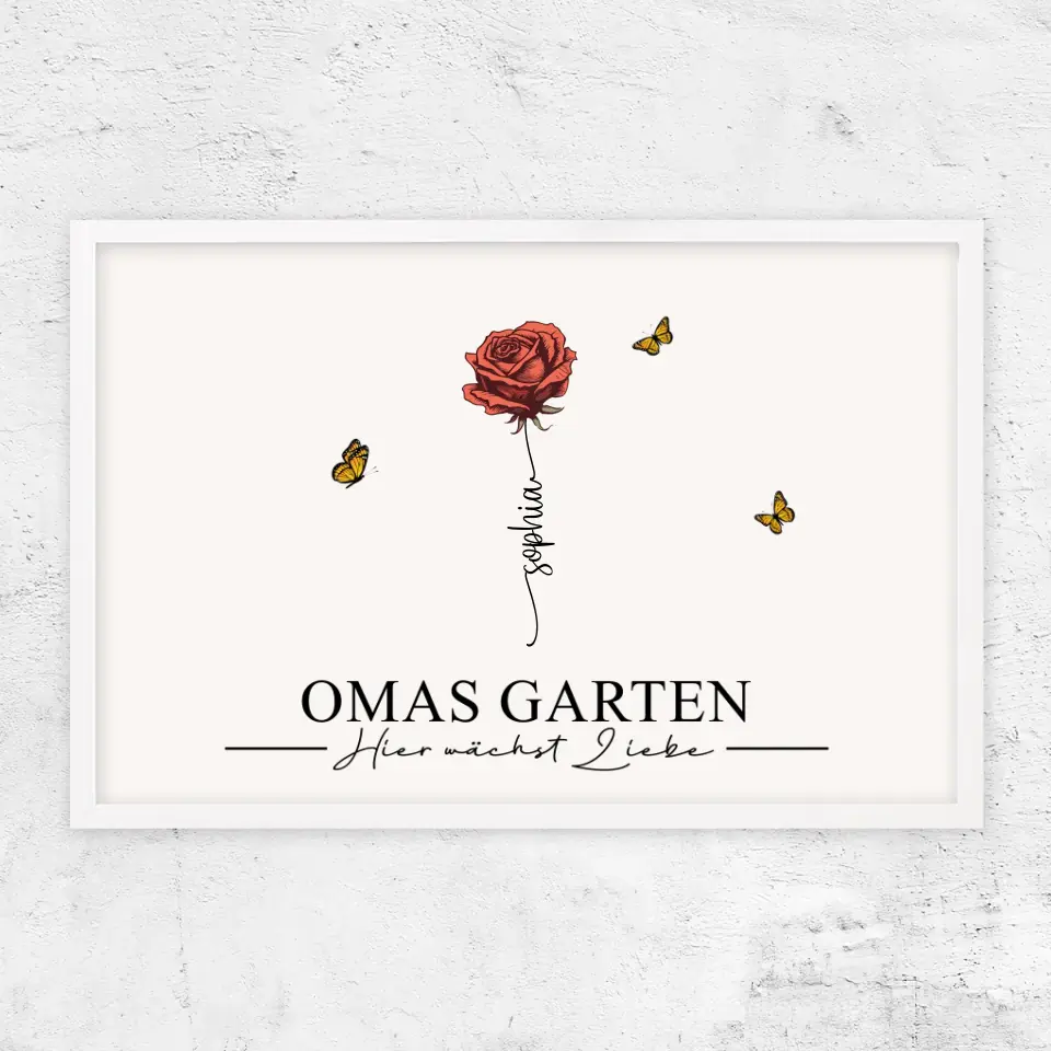 Personalisiertes Poster "Omas Garten"