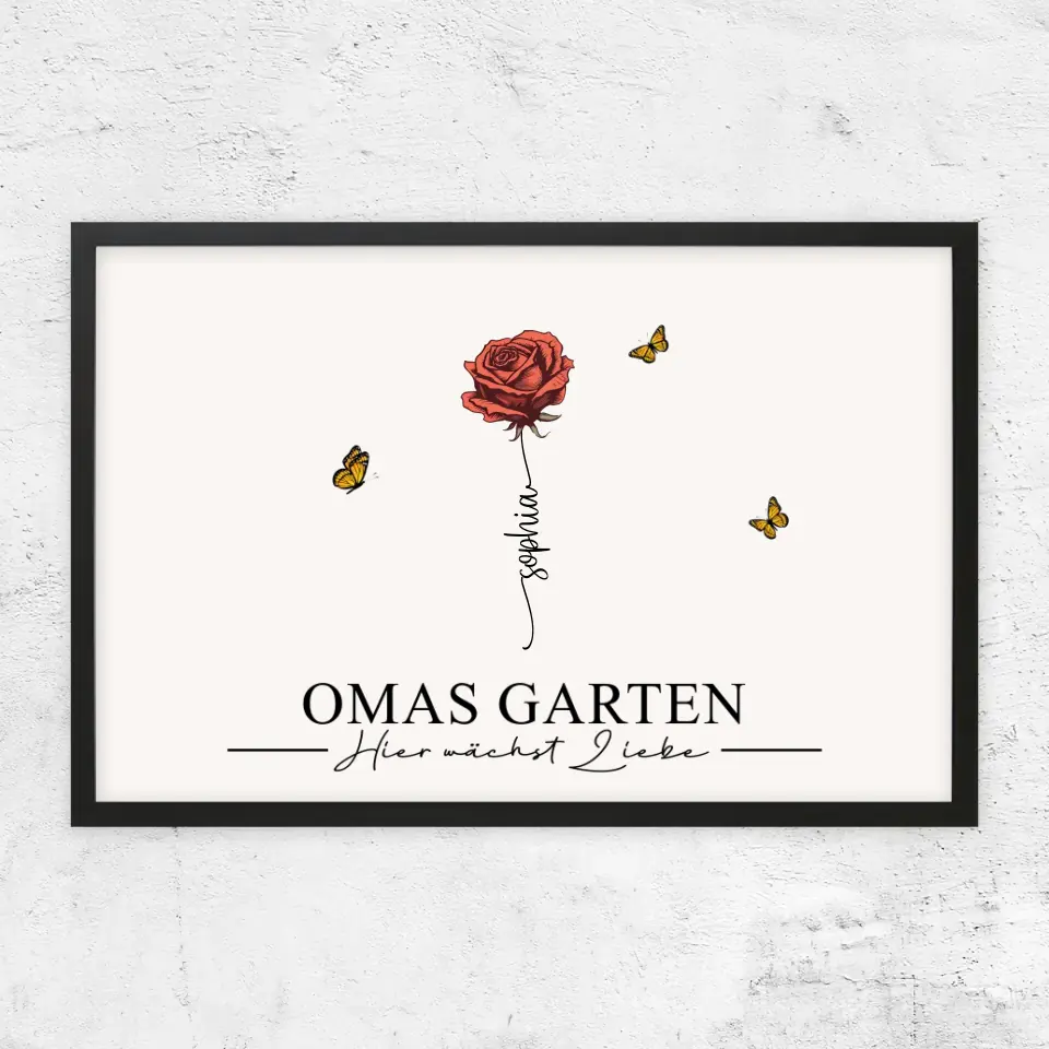 Personalisiertes Poster "Omas Garten"