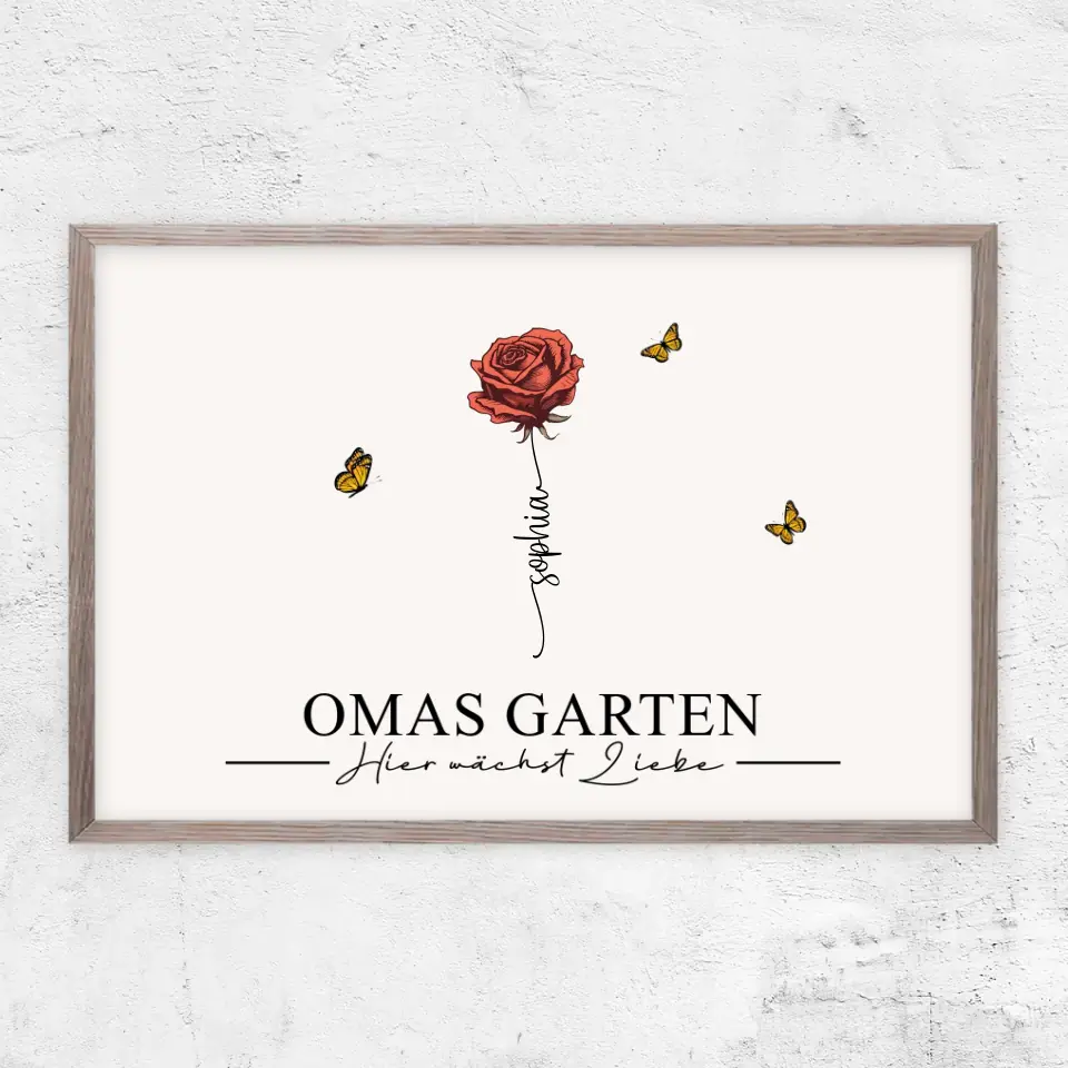 Personalisiertes Poster "Omas Garten"