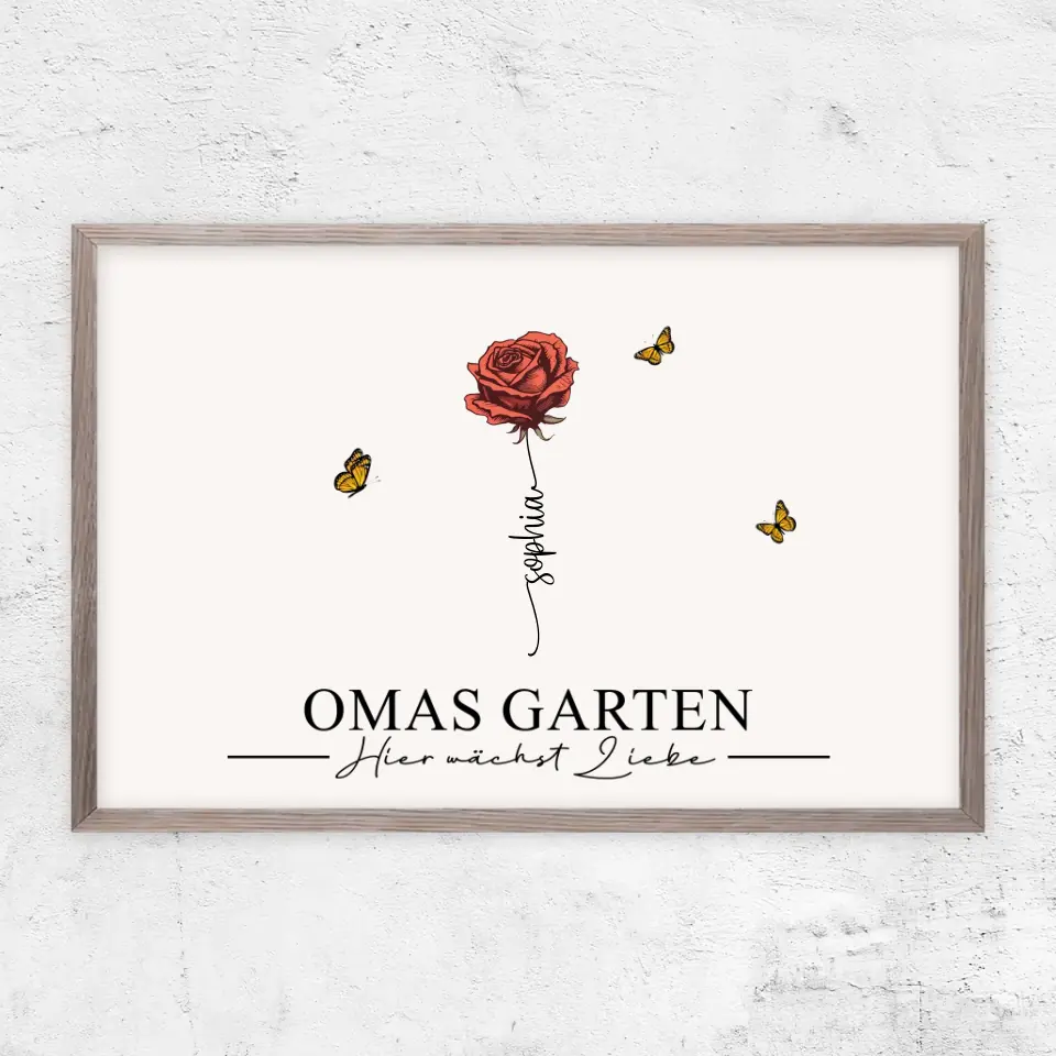 Personalisiertes Poster "Omas Garten"