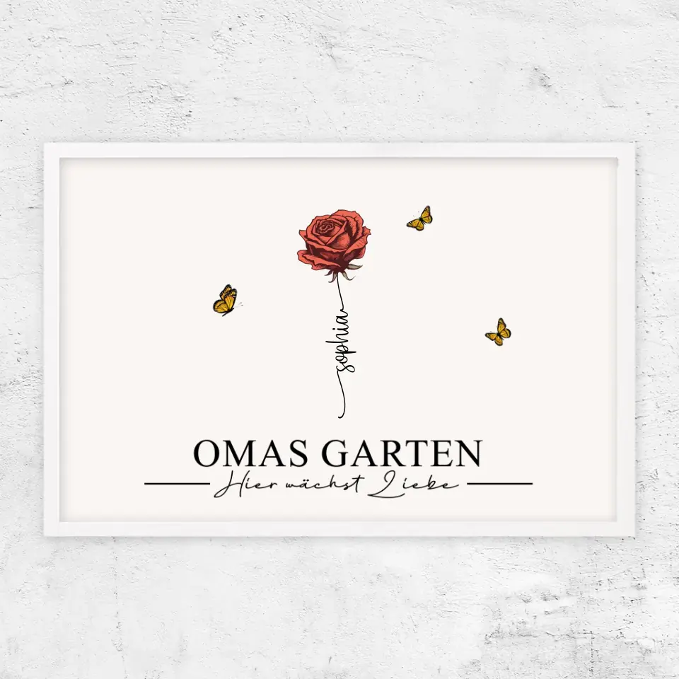 Personalisiertes Poster "Omas Garten"