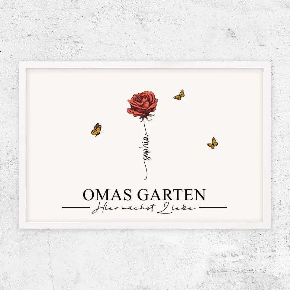 Personalisiertes Poster "Omas Garten"