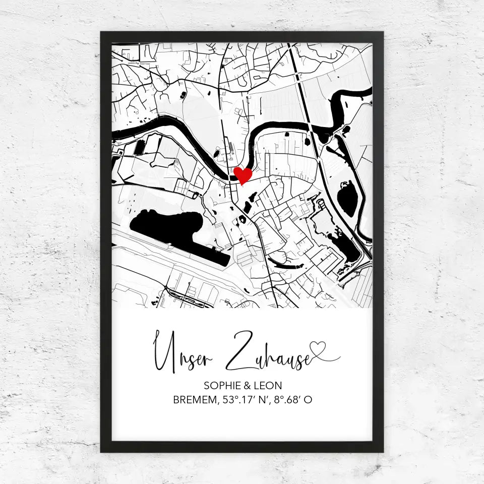 Personalisiertes Poster "Unser Zuhause"